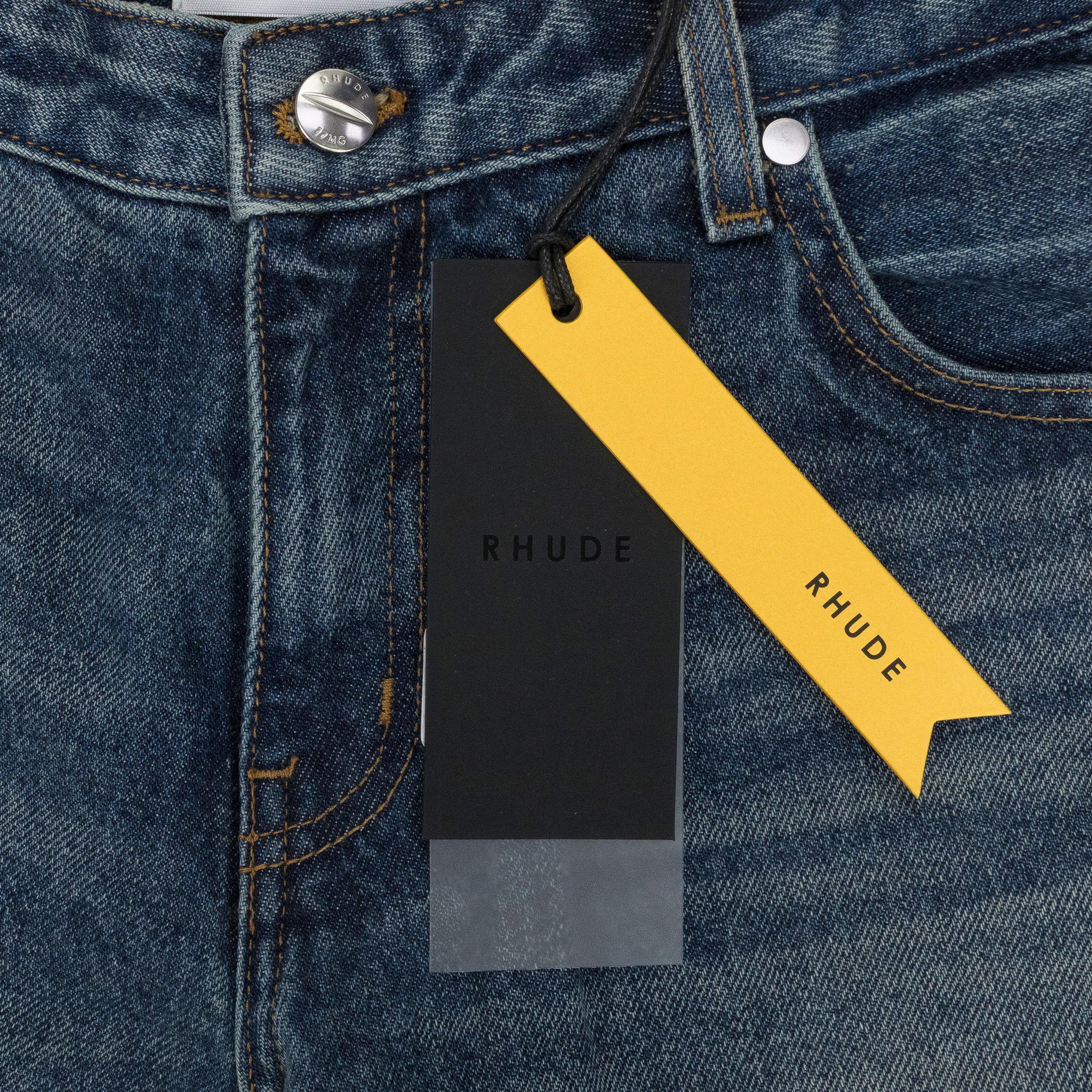 Rhude Rhude INDIGO LOW-WAIST FLARE DENIM BOOTCUT JEANS SIZE 27 Size 27" / US 4 / IT 40 - 5 Thumbnail