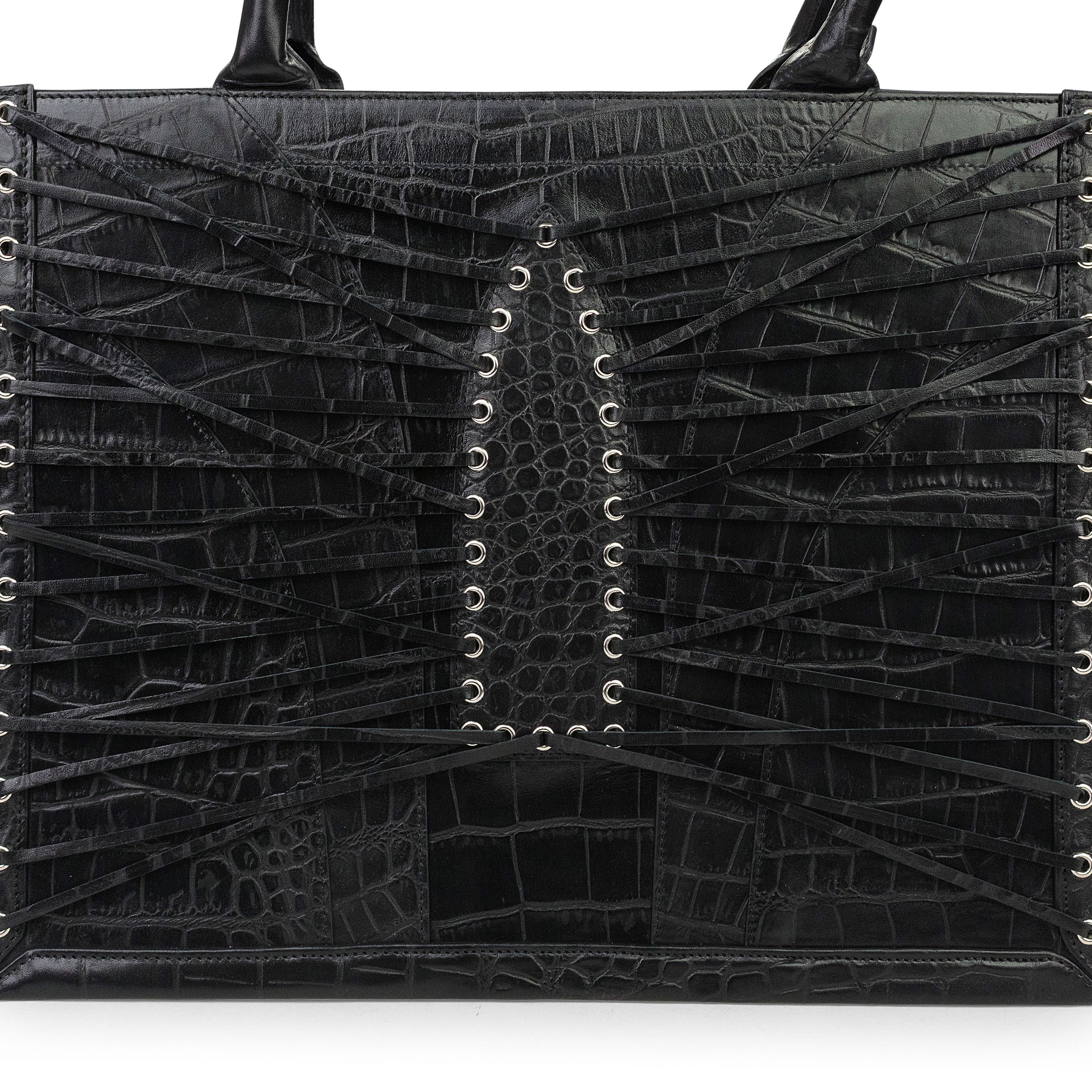 Who Decides War Who Decides War BLACK ARCH TOTE XL MESSENGER BAG SIZE OS Size ONE SIZE - 5 Thumbnail