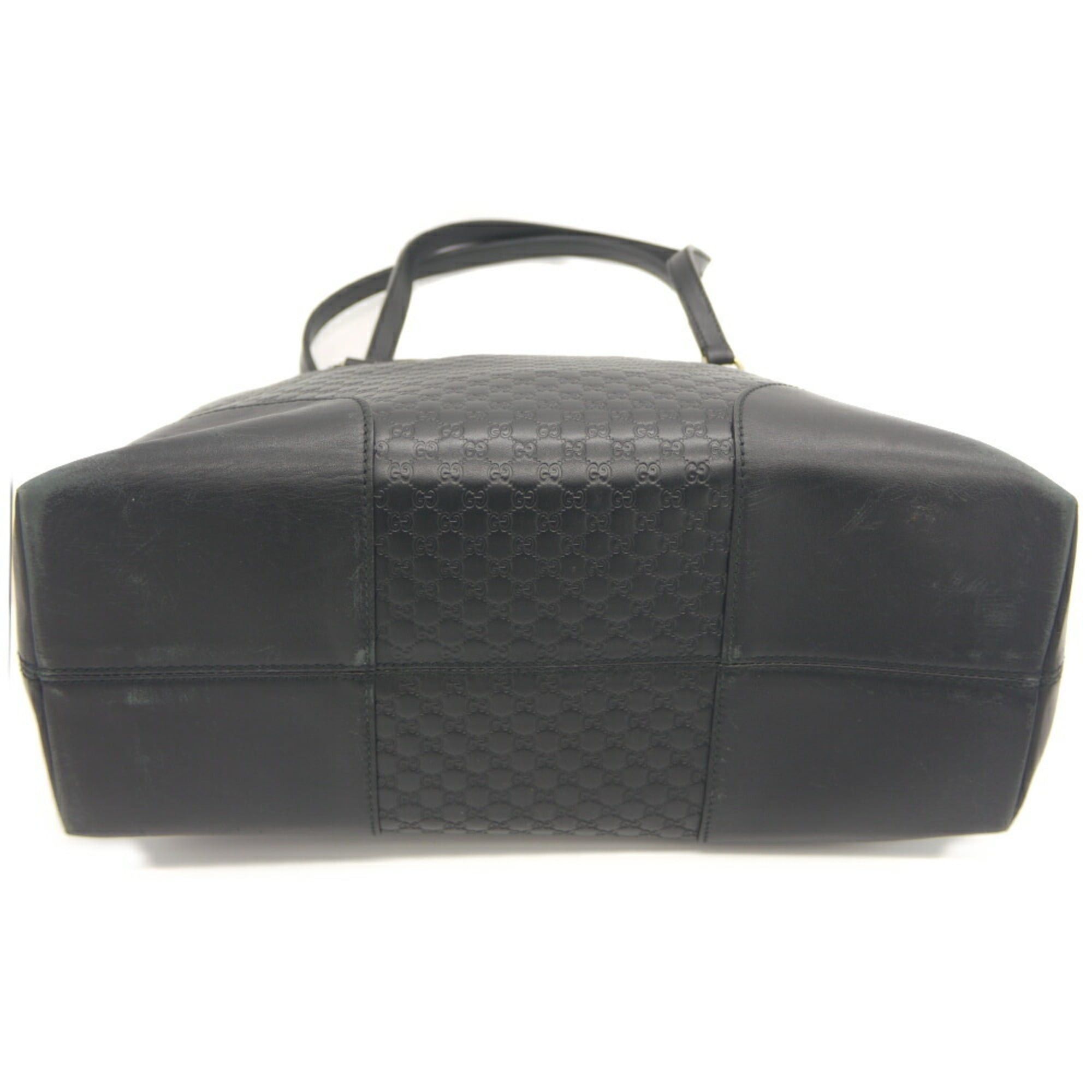 Gucci GUCCI Micro GG Handbag/Shoulder Bag 449243 524947 Shima Leather Black Size ONE SIZE - 3 Thumbnail
