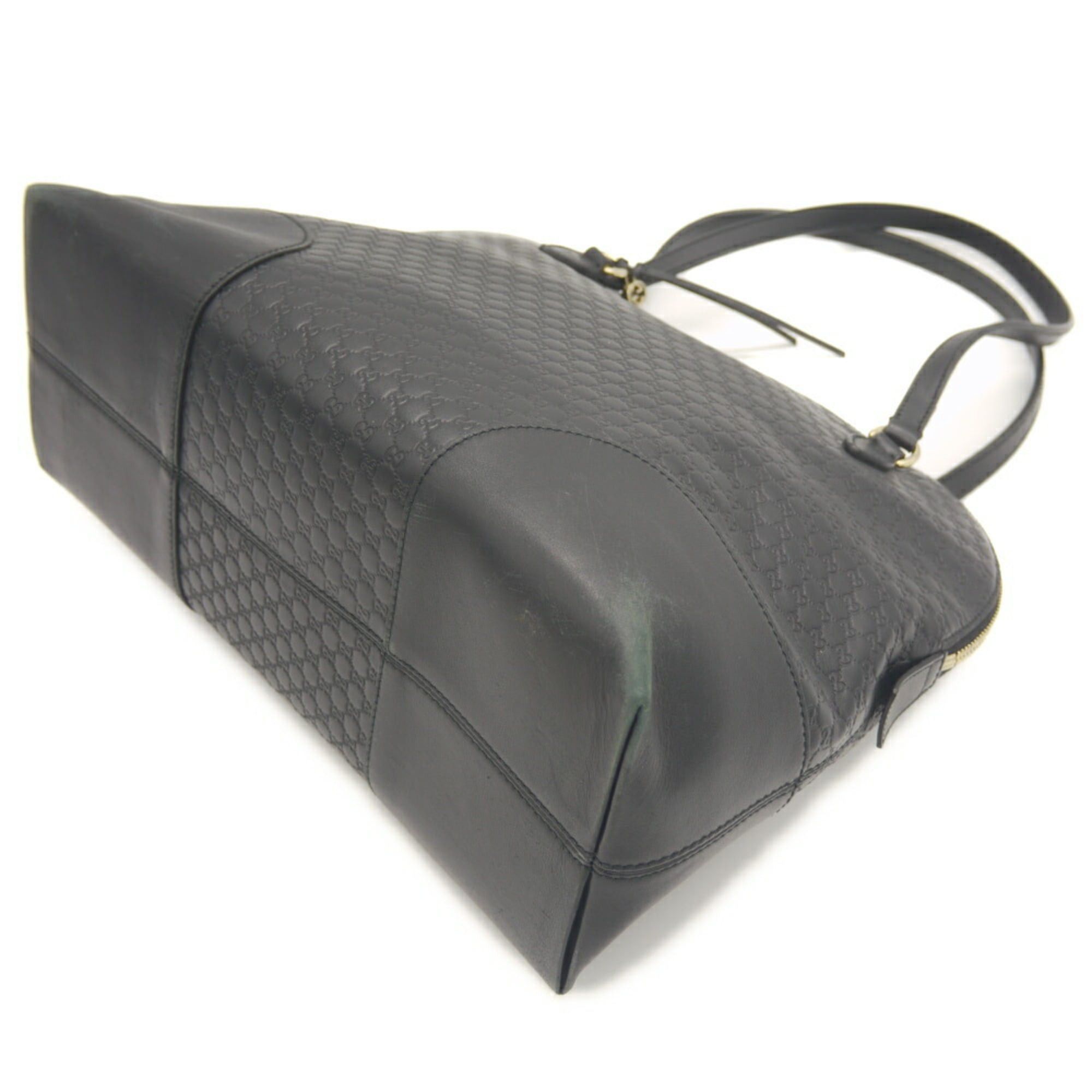 Gucci GUCCI Micro GG Handbag/Shoulder Bag 449243 524947 Shima Leather Black Size ONE SIZE - 4 Thumbnail