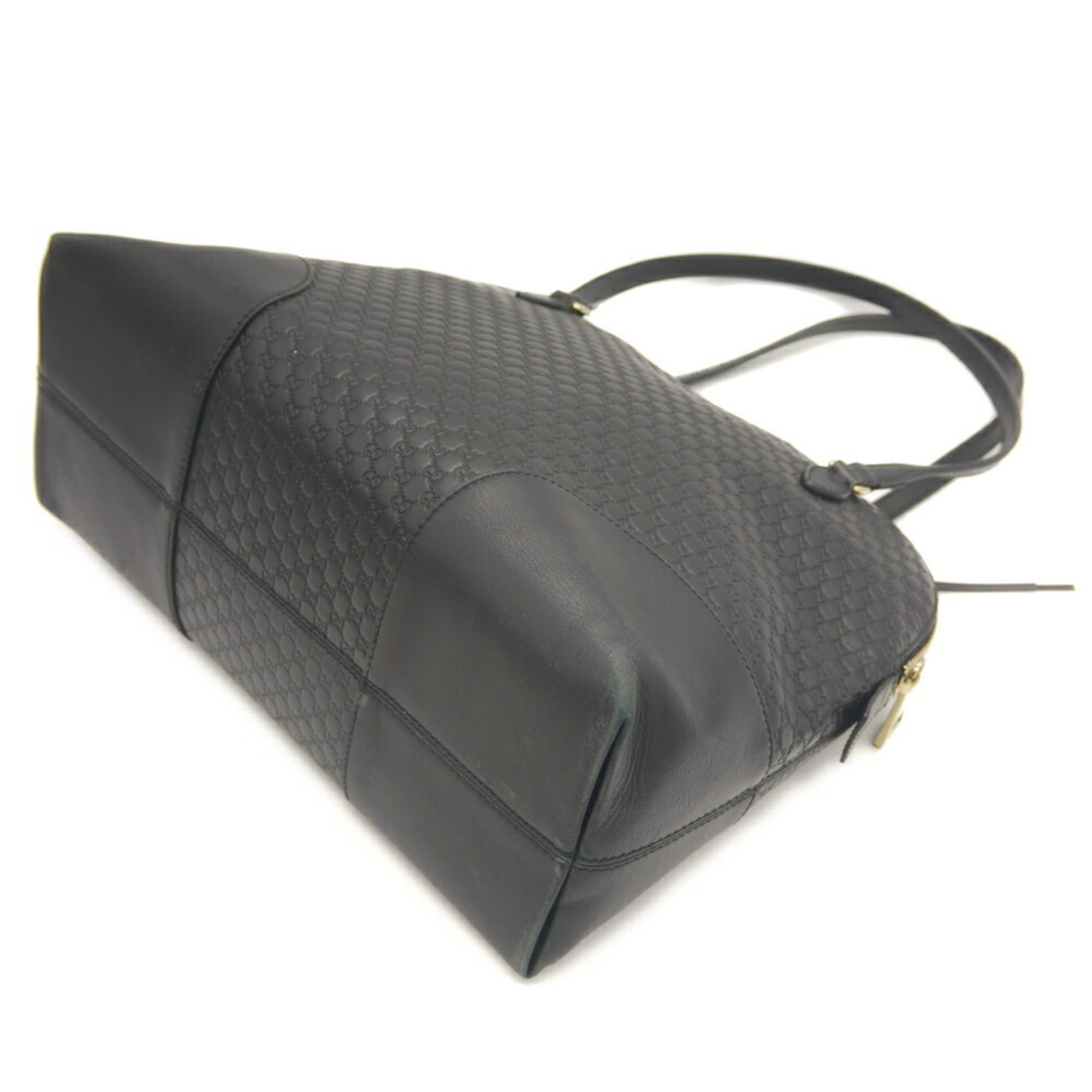 Gucci GUCCI Micro GG Handbag/Shoulder Bag 449243 524947 Shima Leather Black Size ONE SIZE - 5 Thumbnail