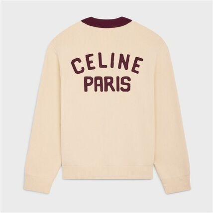 Celine college cardigan in cotton ecru/burgundy Size US XS / EU 42 / 0 - 2 Thumbnail