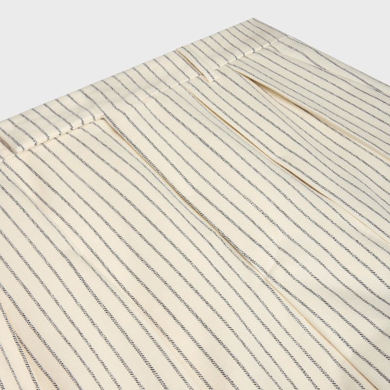 Celine keith pants in striped wool gabardine vanilla/black Size US 28 / EU 44 - 3 Thumbnail