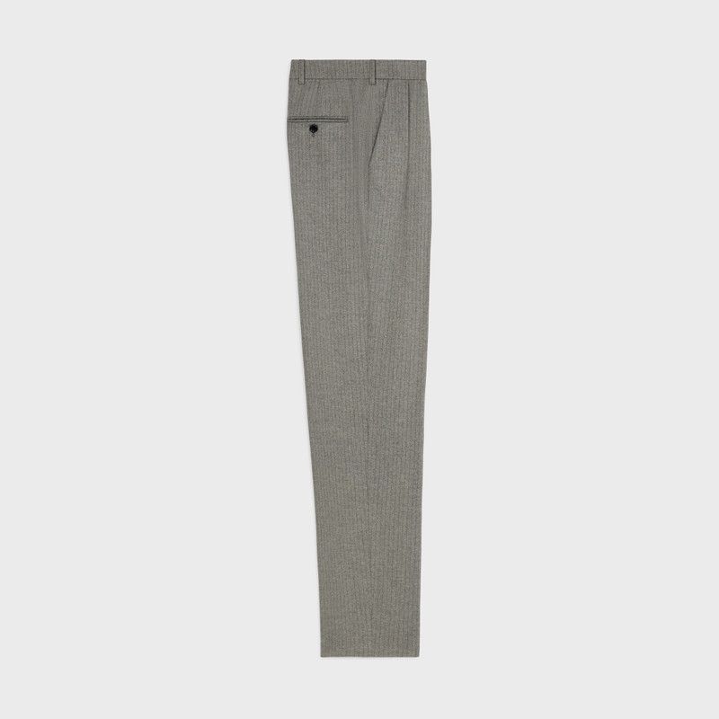 Celine keith pants in striped flannel anthracite Size US 38 / EU 54 - 2 Thumbnail