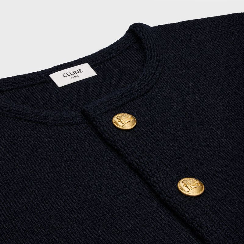 Celine cardigan jacket in wool navy Size US XL / EU 56 / 4 - 3 Thumbnail