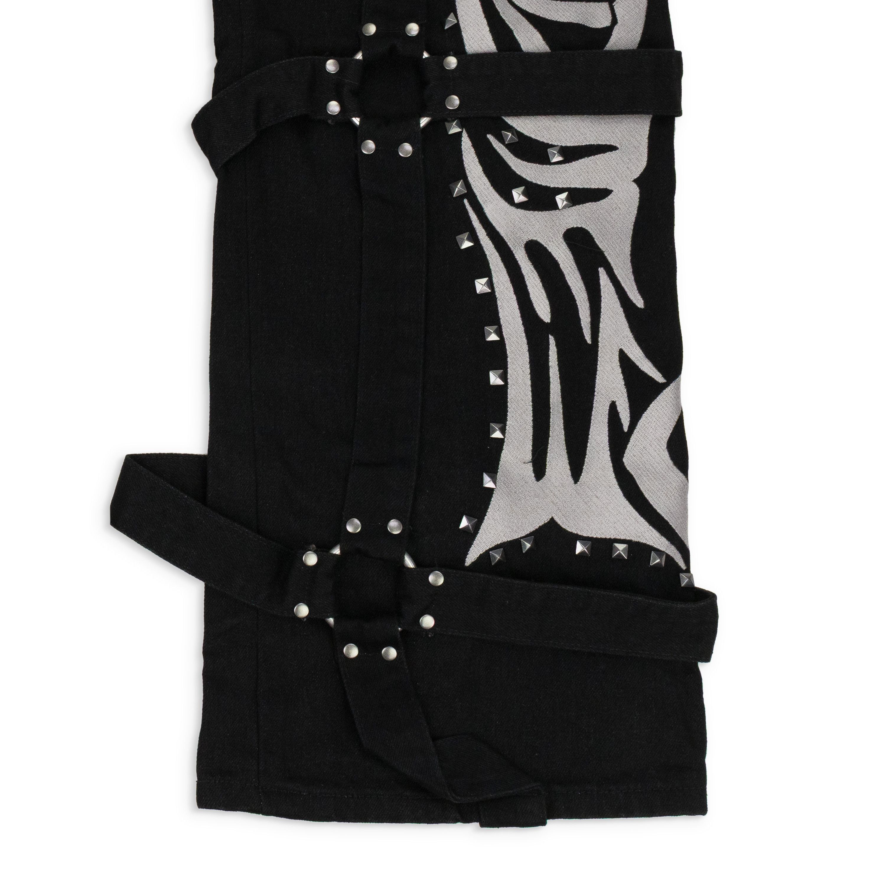 Who Decides War Who Decides War BLACK WINGED LOGO BONDAGE STRAIGHT-FIT JEANS SIZE 28 Size US 28 / EU 44 - 5 Thumbnail