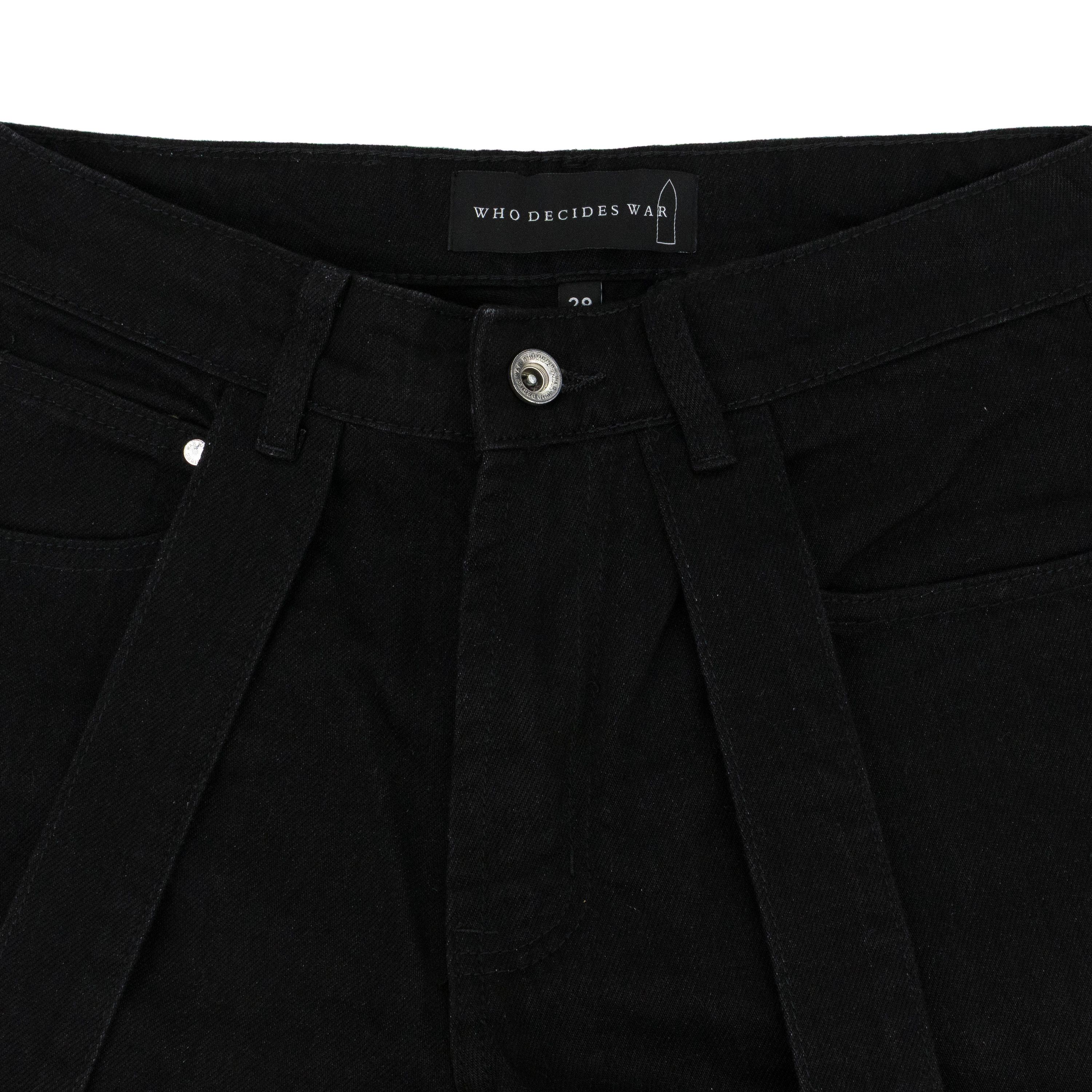Who Decides War Who Decides War BLACK WINGED LOGO BONDAGE STRAIGHT-FIT JEANS SIZE 28 Size US 28 / EU 44 - 3 Thumbnail