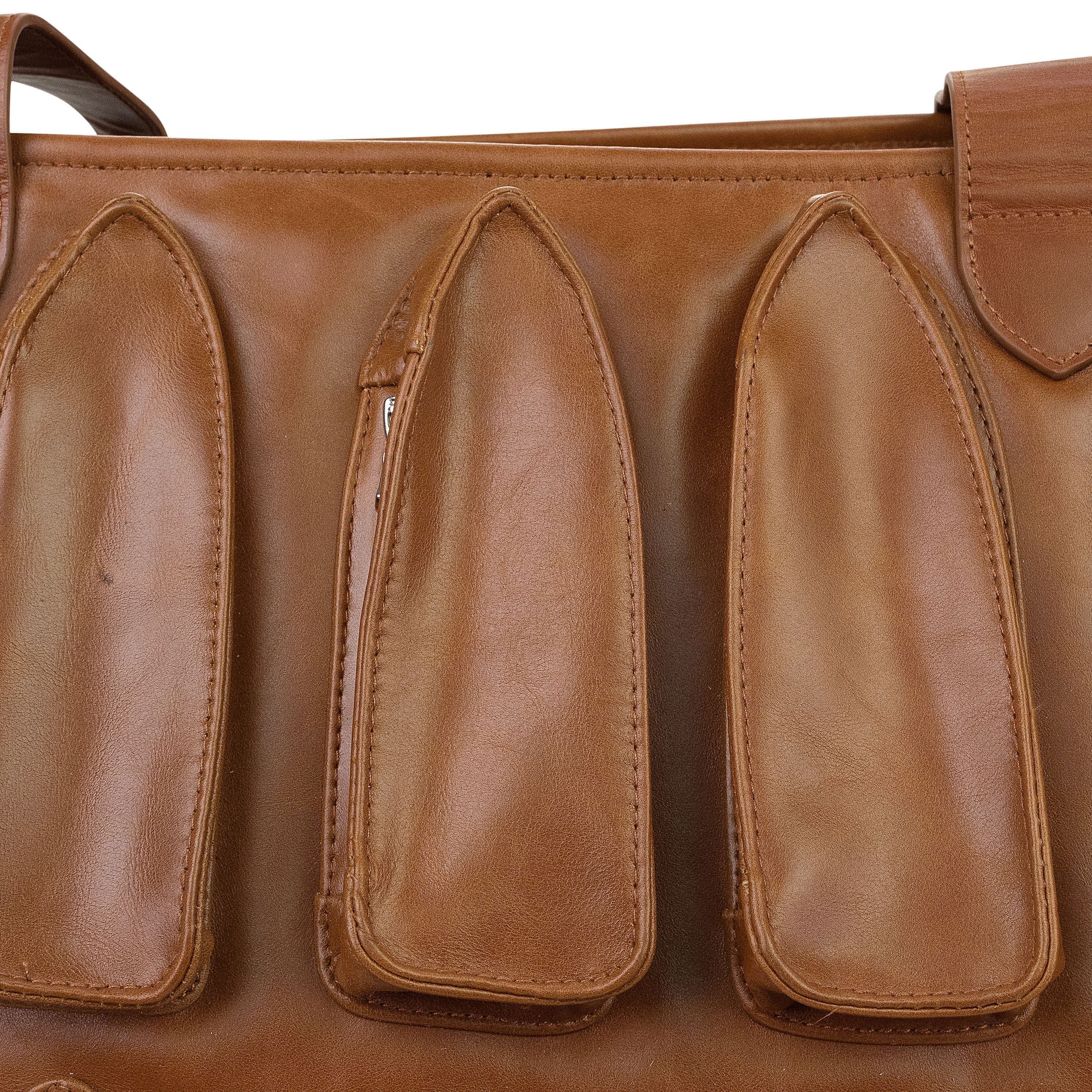 Who Decides War Who Decides War BROWN THORNED POCKET TOTE BAG SIZE OS Size ONE SIZE - 5 Thumbnail