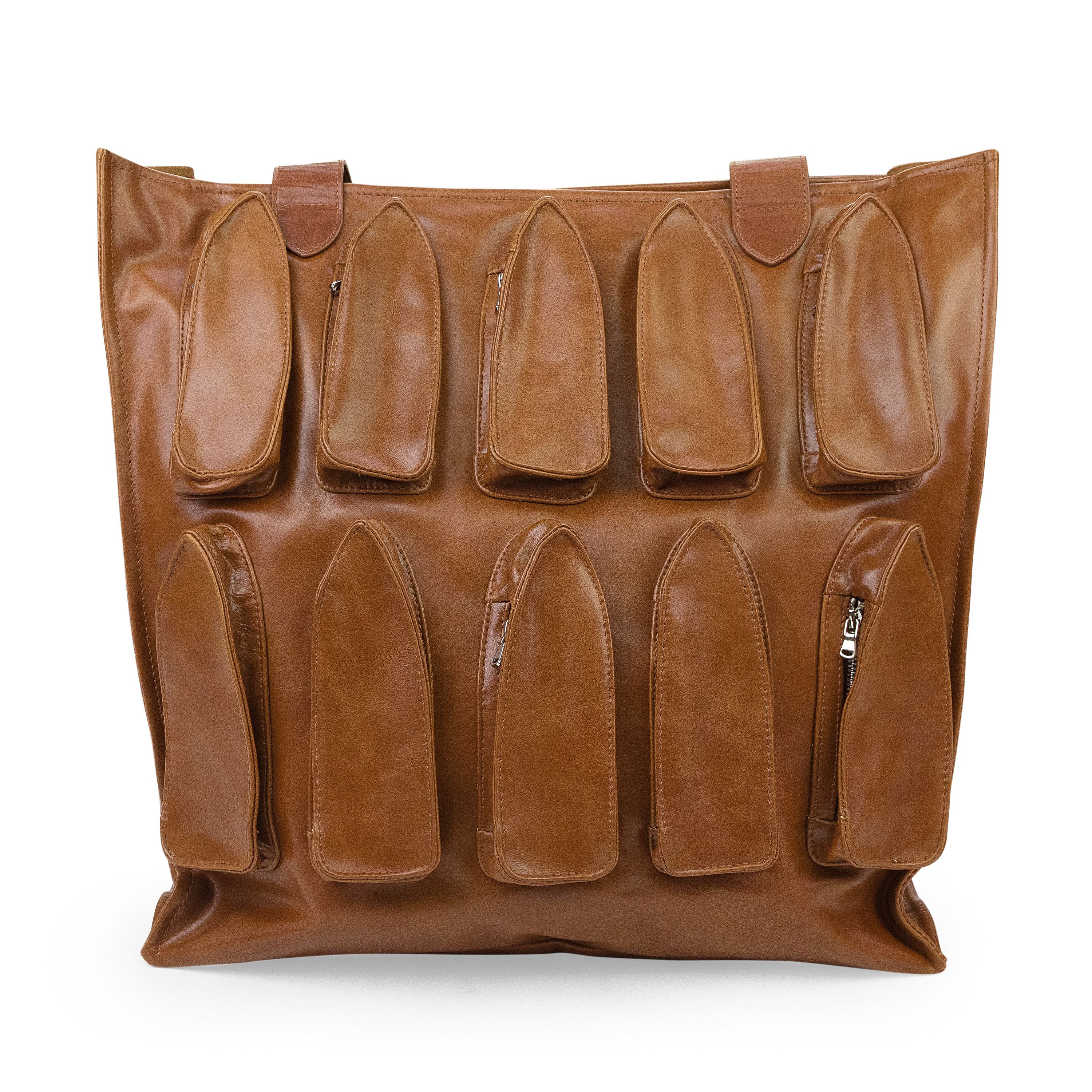 Who Decides War Who Decides War BROWN THORNED POCKET TOTE BAG SIZE OS Size ONE SIZE - 2 Thumbnail