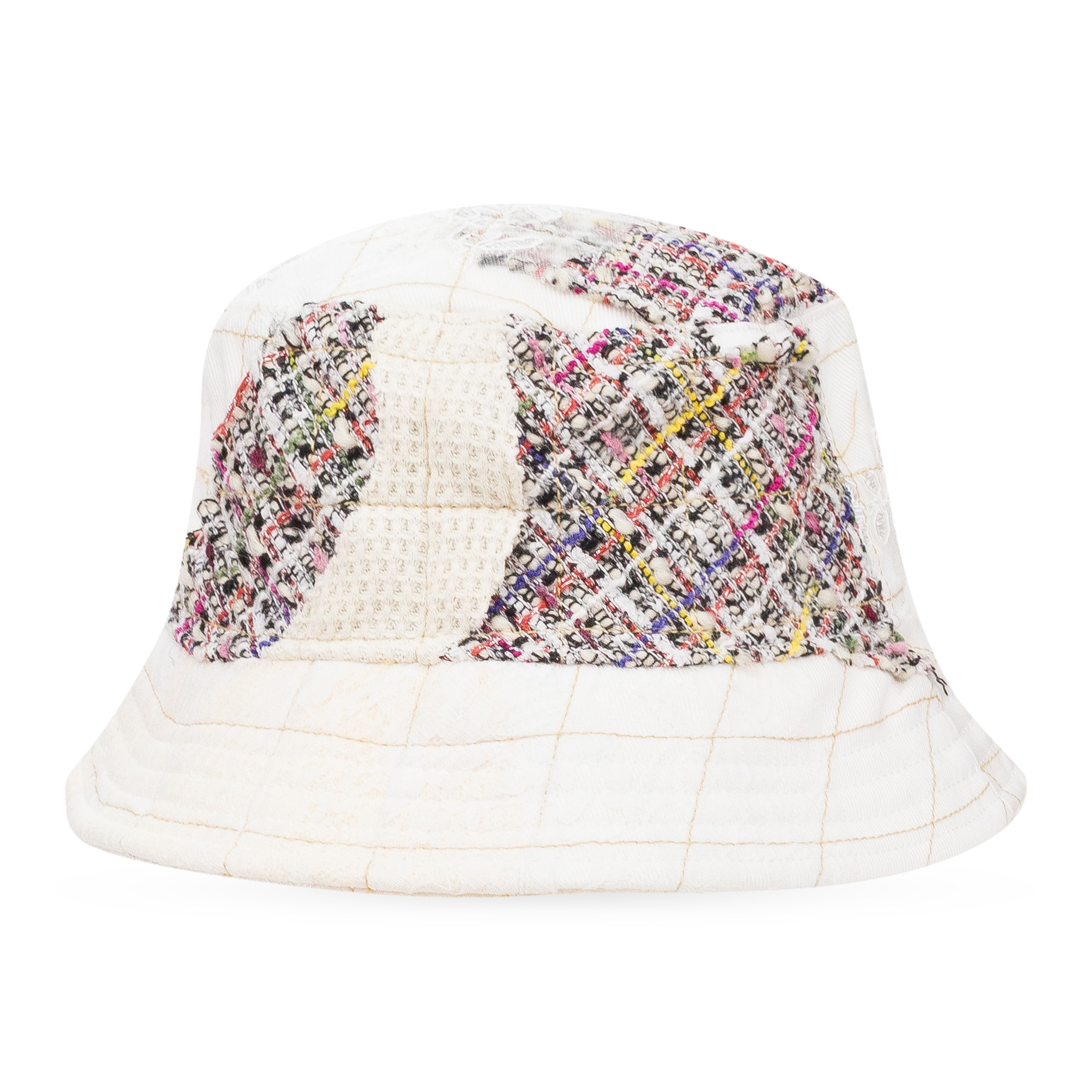 Who Decides War Who Decides War WHITE TWEED PATCHWORK BUCKET HAT SIZE OS Size ONE SIZE - 3 Thumbnail