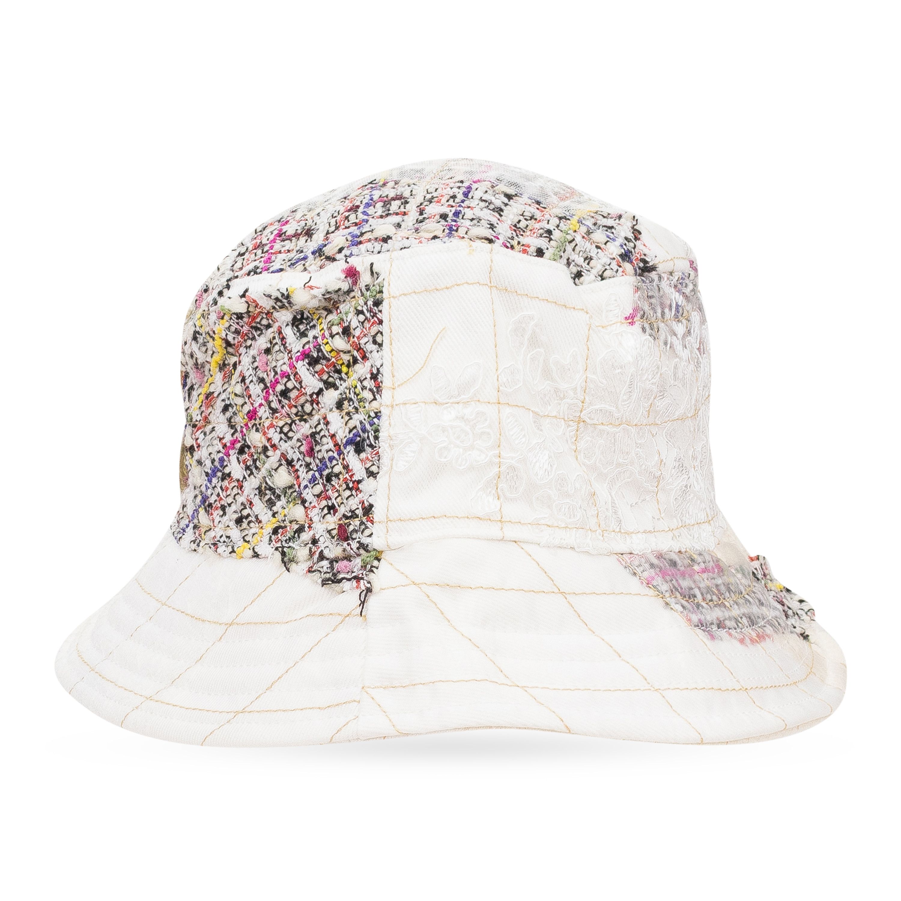Who Decides War Who Decides War WHITE TWEED PATCHWORK BUCKET HAT SIZE OS Size ONE SIZE - 5 Thumbnail
