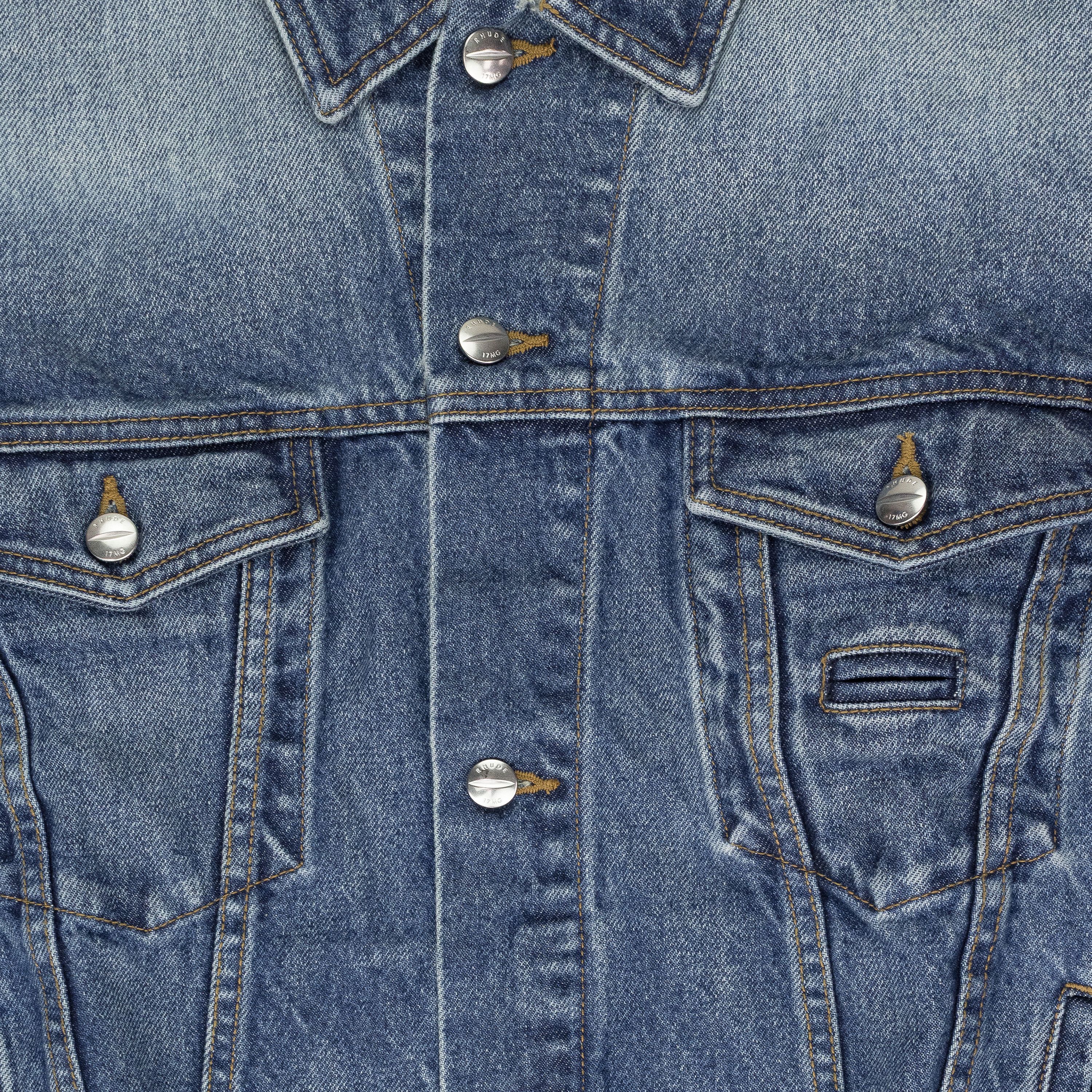 Rhude Rhude INDIGO OVERSIZED DENIM TRUCKER JACKET SIZE XS Size US XS / EU 42 / 0 - 5 Thumbnail