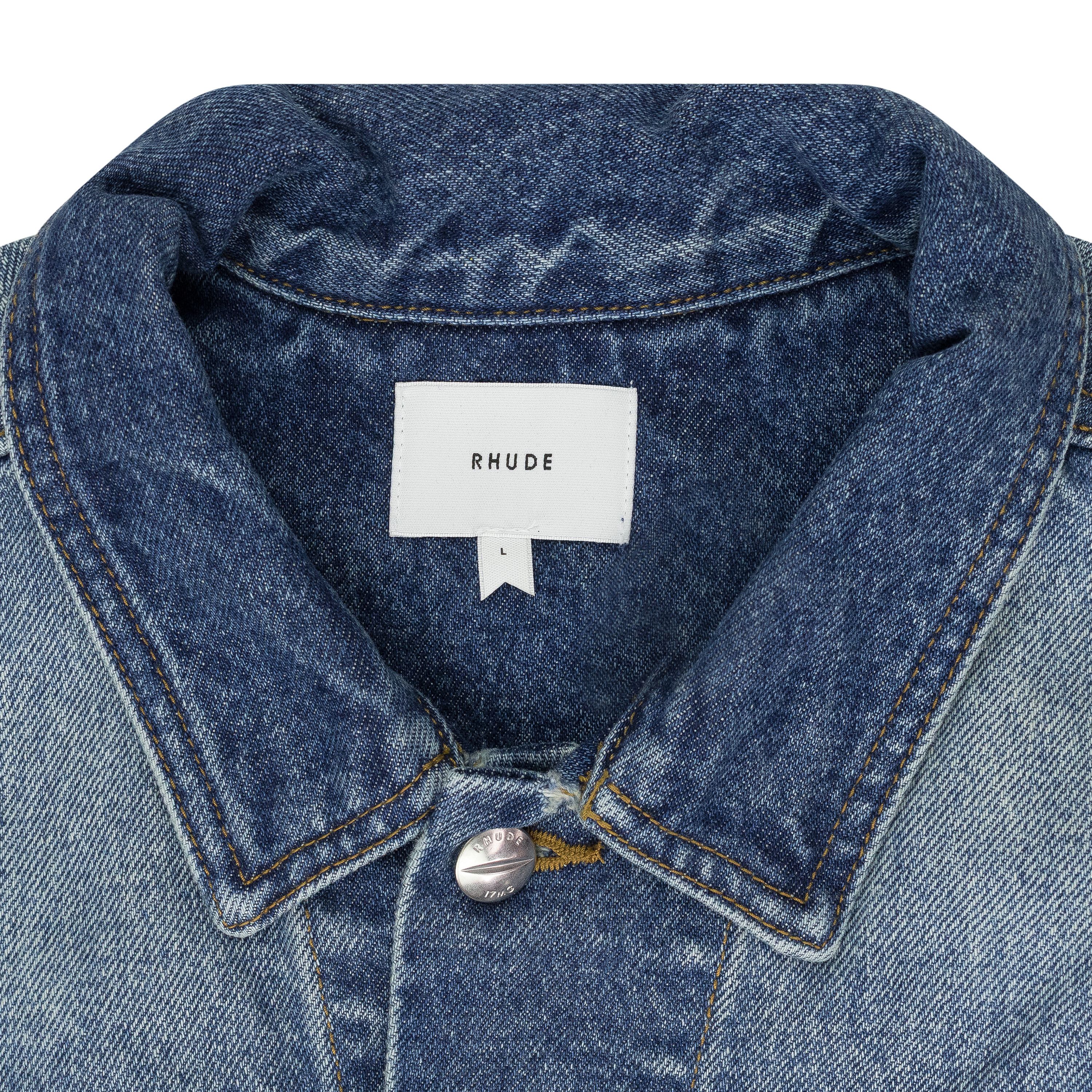 Rhude Rhude INDIGO OVERSIZED DENIM TRUCKER JACKET SIZE XS Size US XS / EU 42 / 0 - 3 Thumbnail