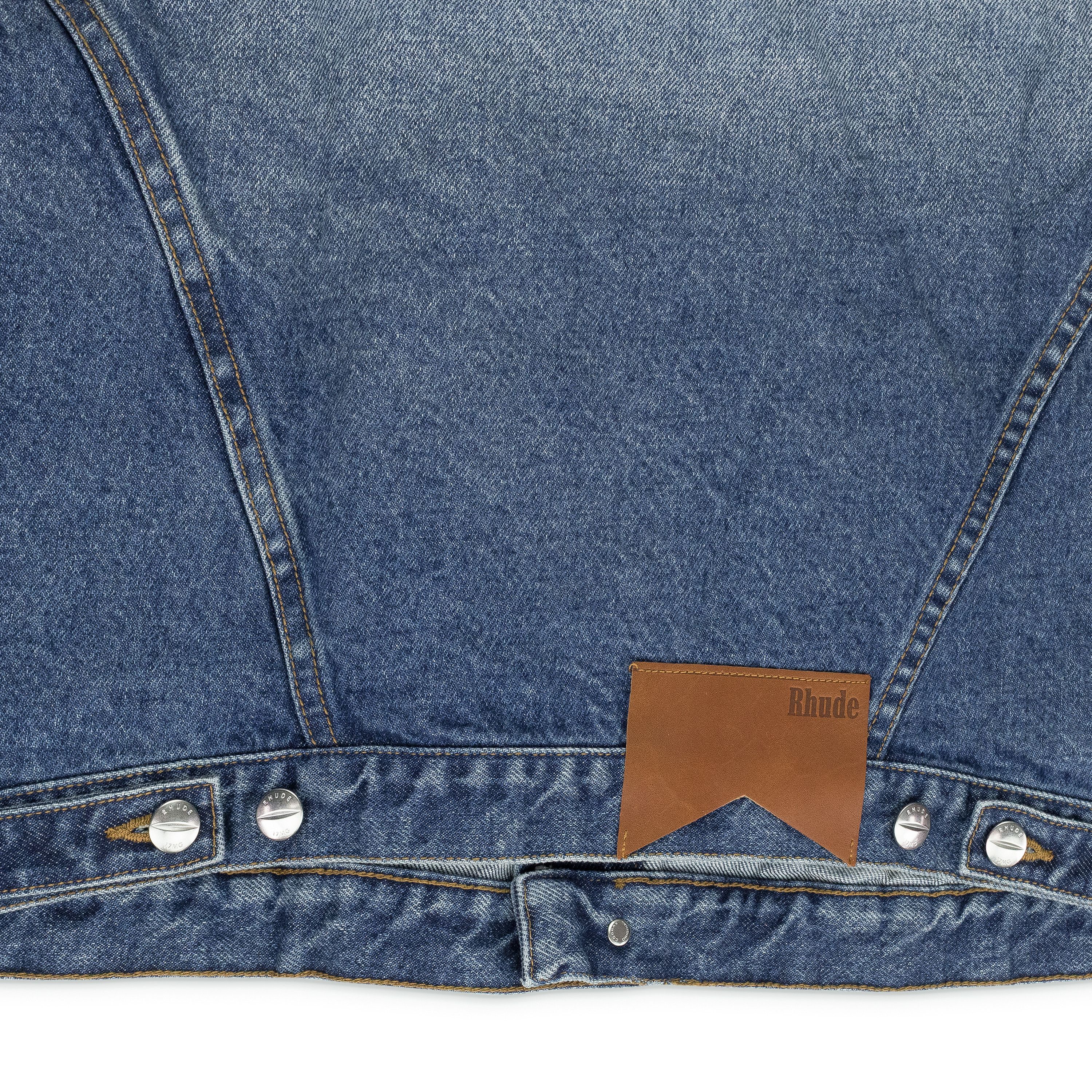 Rhude Rhude INDIGO OVERSIZED DENIM TRUCKER JACKET SIZE XS Size US XS / EU 42 / 0 - 6 Thumbnail