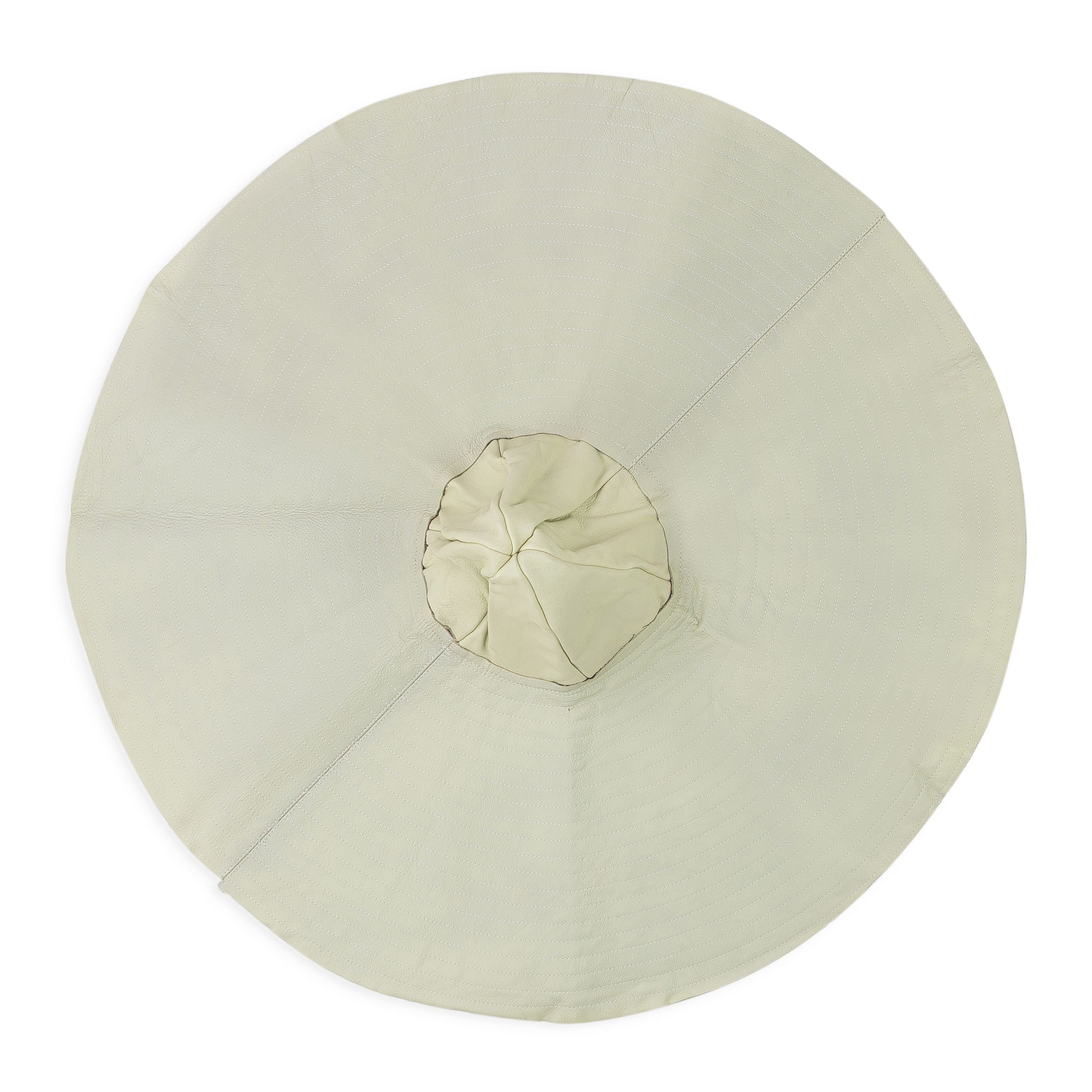 Who Decides War Who Decides War WHITE LEATHER SUNHAT BASEBALL CAP SIZE OS Size ONE SIZE - 4 Thumbnail