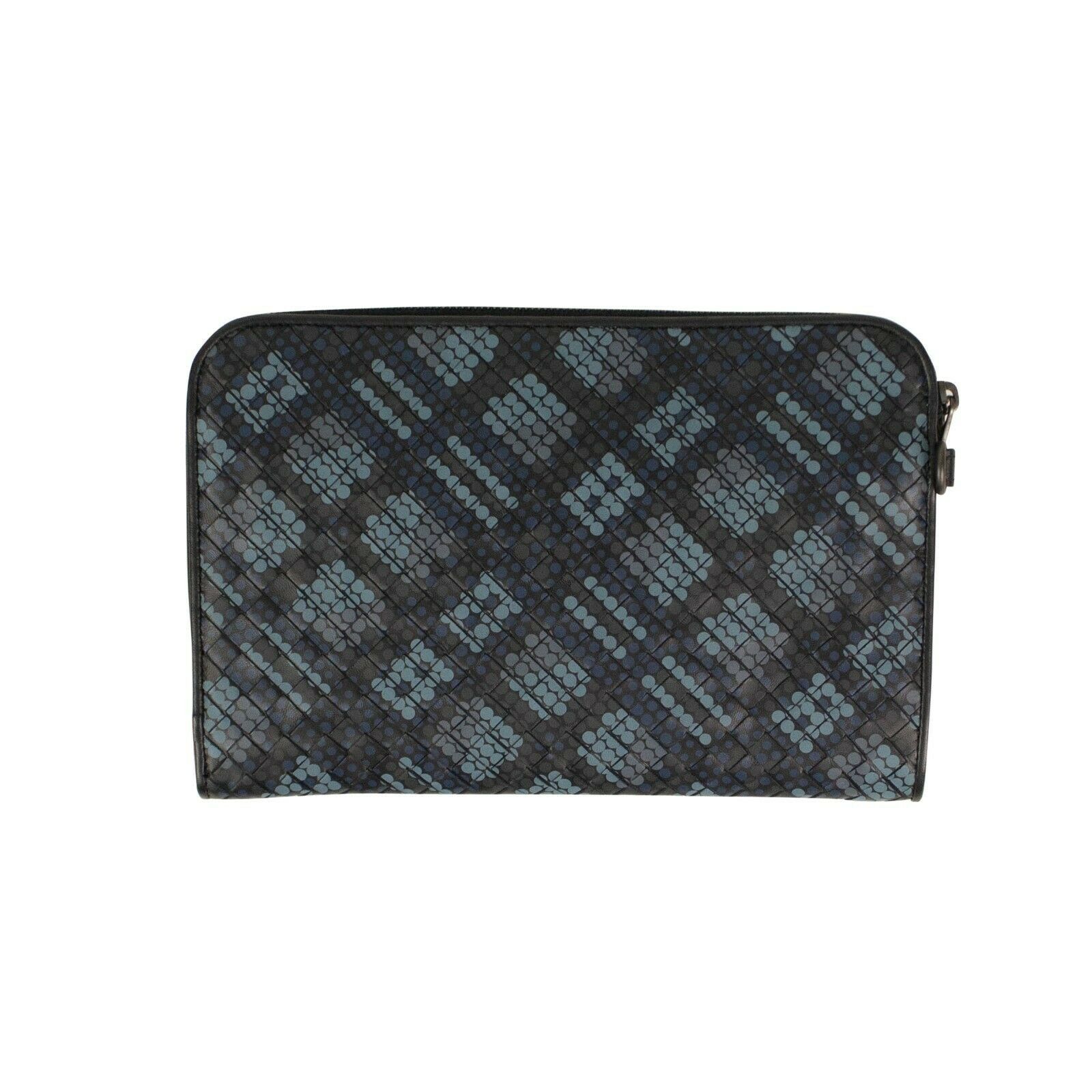 Bottega Veneta Bottega Veneta Blue Leather Urbandoc In Tartan Dots Document Case Size ONE SIZE - 2 Thumbnail