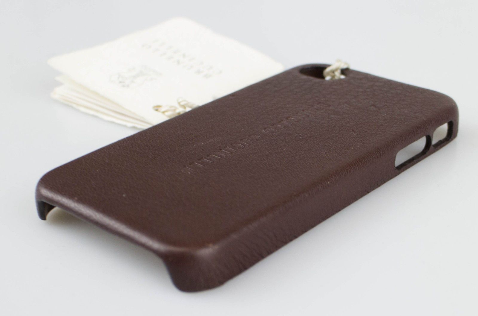Brunello Cucinelli Brunello Cucinelli Brown Pebbled Leather Iphone Case Size ONE SIZE - 3 Thumbnail