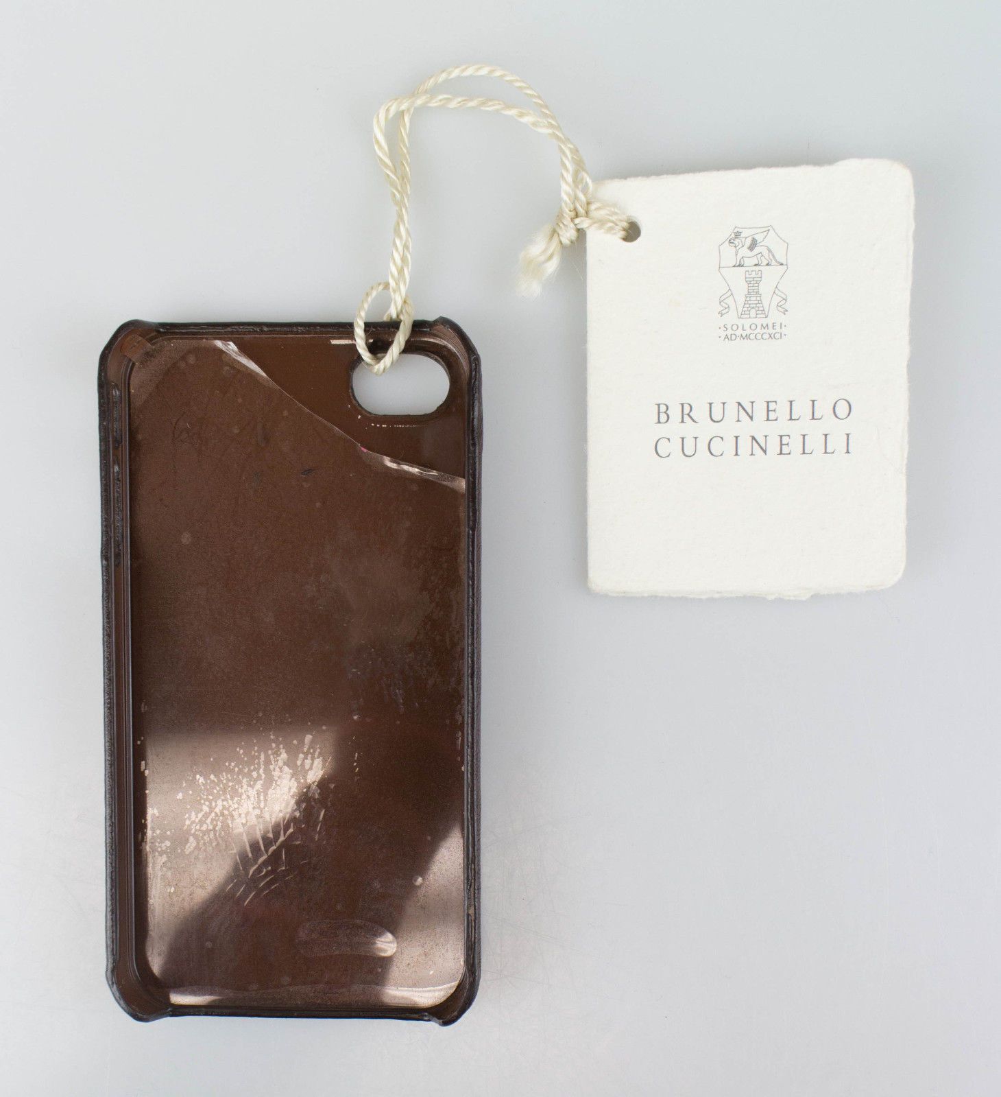 Brunello Cucinelli Brunello Cucinelli Brown Pebbled Leather Iphone Case Size ONE SIZE - 2 Thumbnail