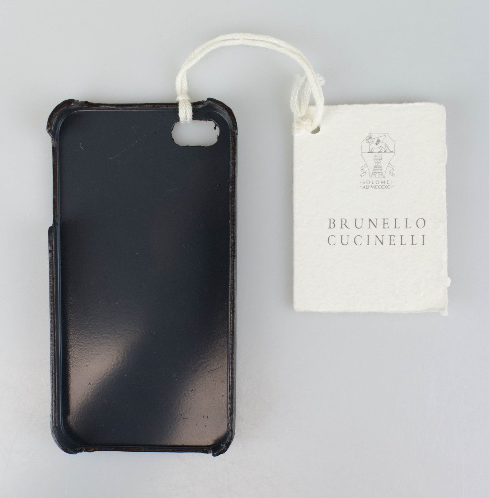 Brunello Cucinelli Brunello Cucinelli Ash Gray Leather Iphone Case Size ONE SIZE - 2 Thumbnail