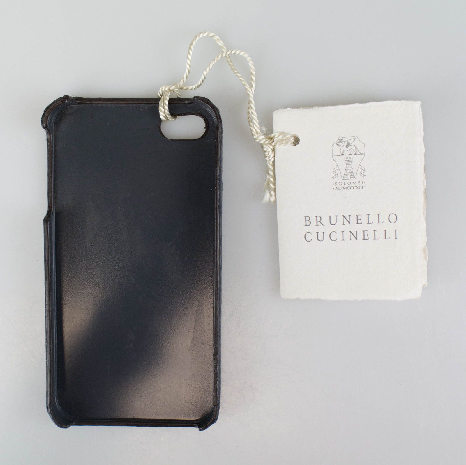 Brunello Cucinelli Brunello Cucinelli Navy Blue Pebbled Leather Iphone Case Size ONE SIZE - 2 Thumbnail