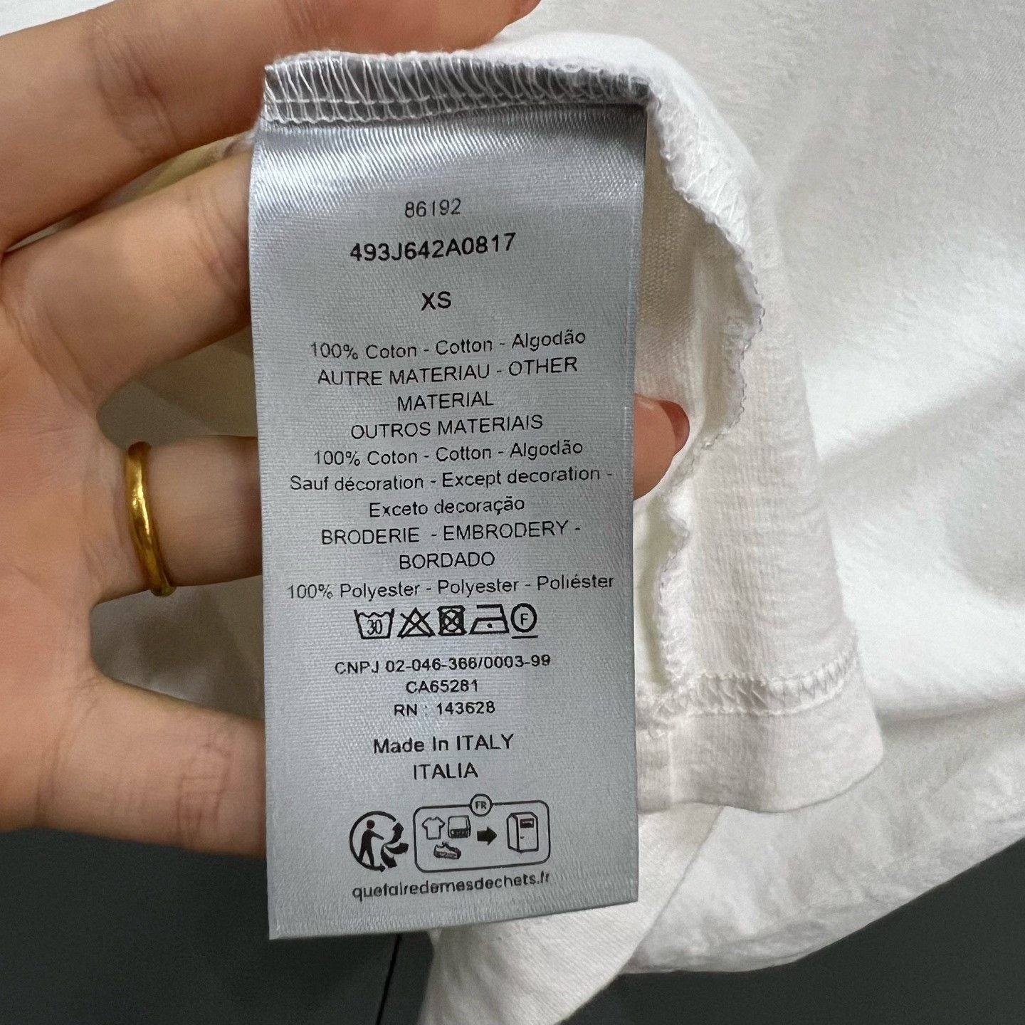 Dior Dior Printed White T-Shirt XS Women Size XS / US 0-2 / IT 36-38 - 4 Thumbnail