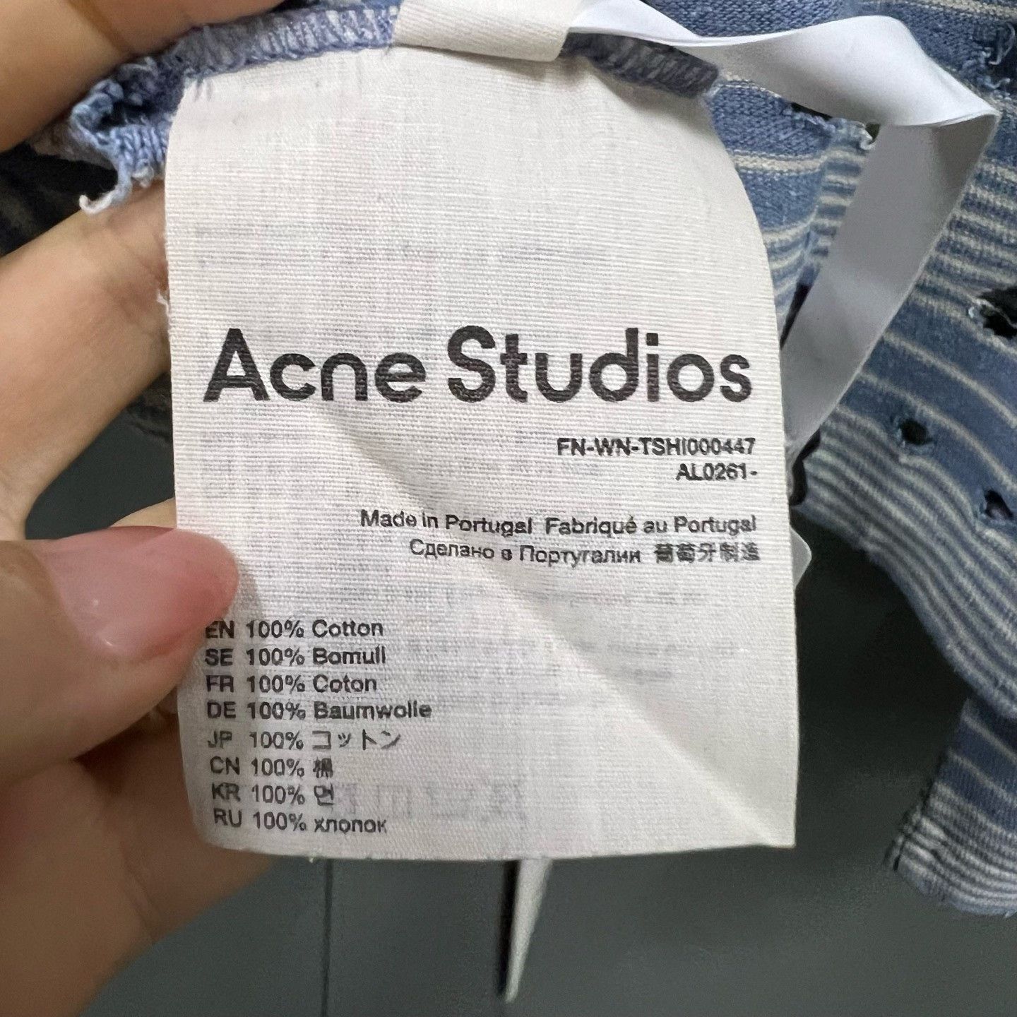 Acne Studios Acne Studios Distressed Striped Polo xxs Men Size US XXS / EU 40 - 4 Thumbnail