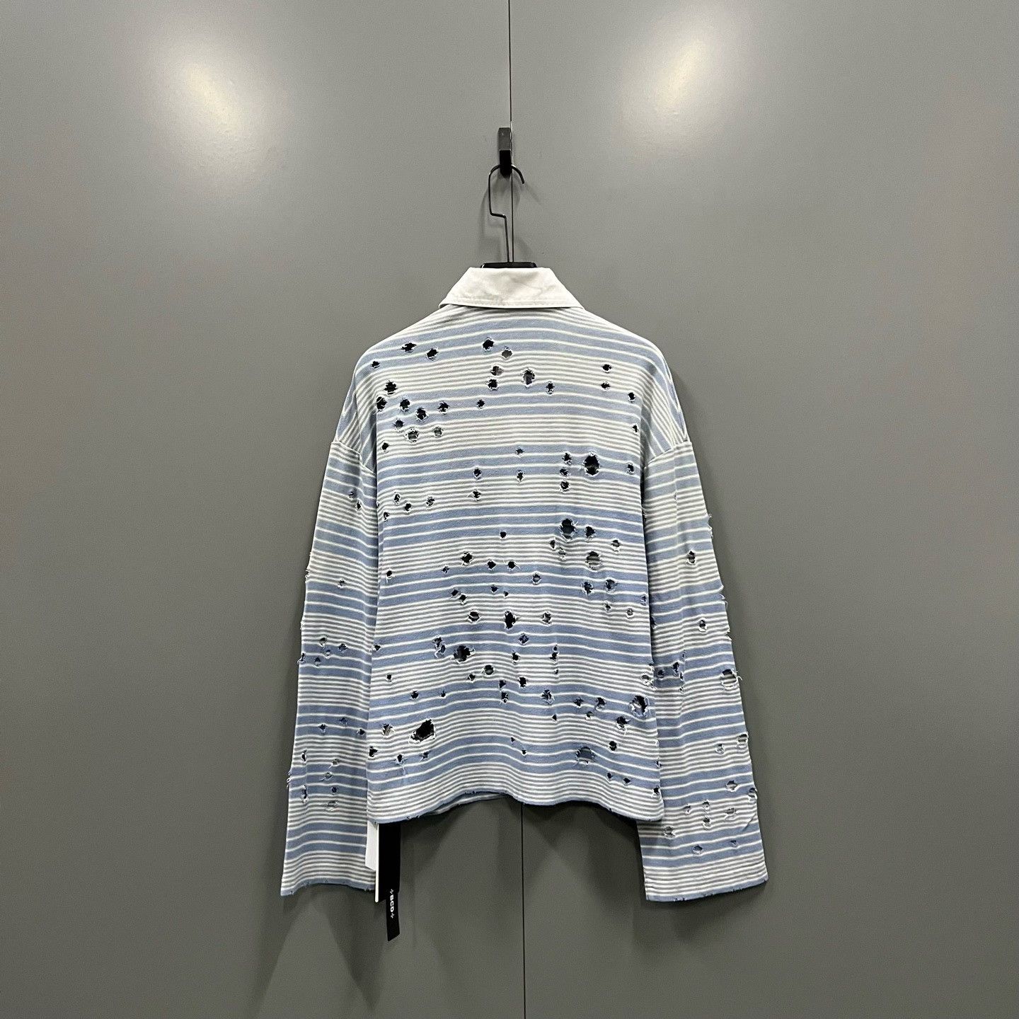 Acne Studios Acne Studios Distressed Striped Polo xxs Men Size US XXS / EU 40 - 3 Thumbnail