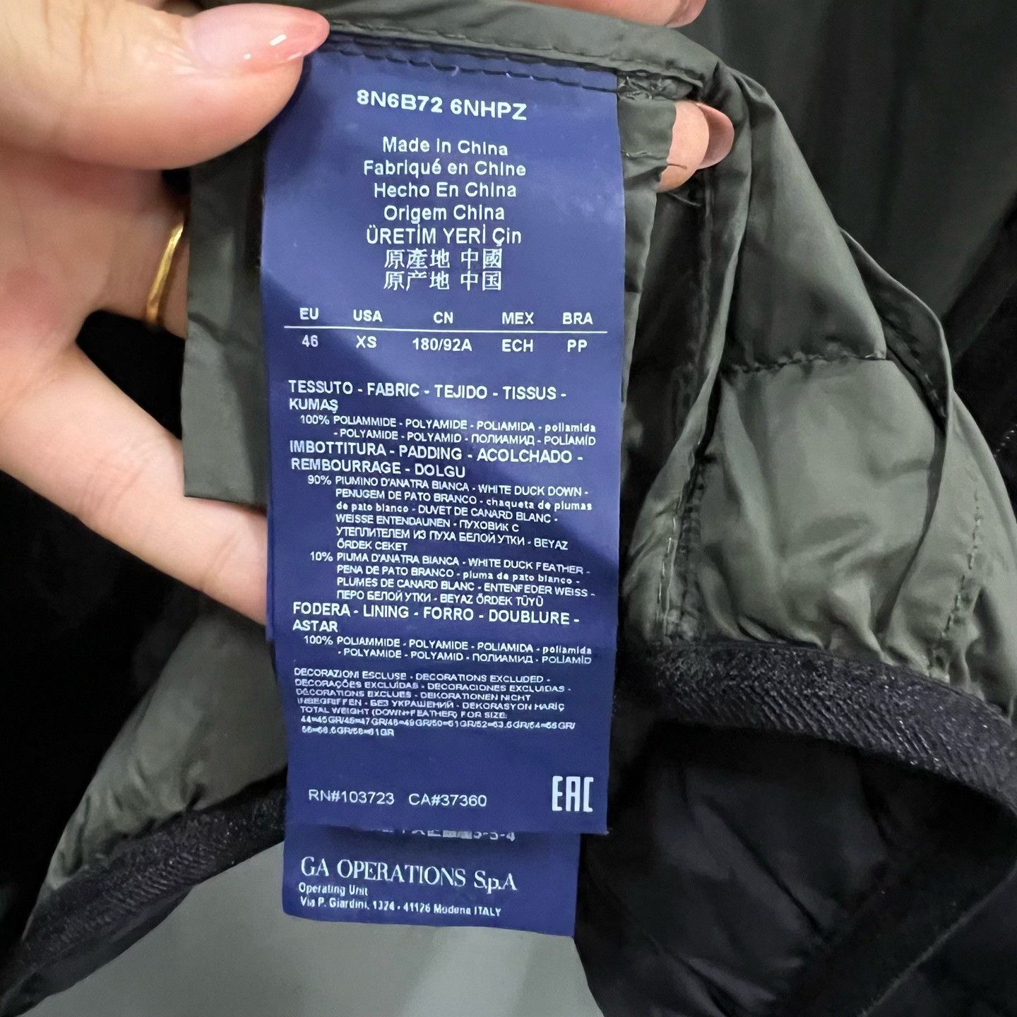 Armani Armani Down Black Heavy Coat s Men Size US S / EU 44-46 / 1 - 4 Thumbnail