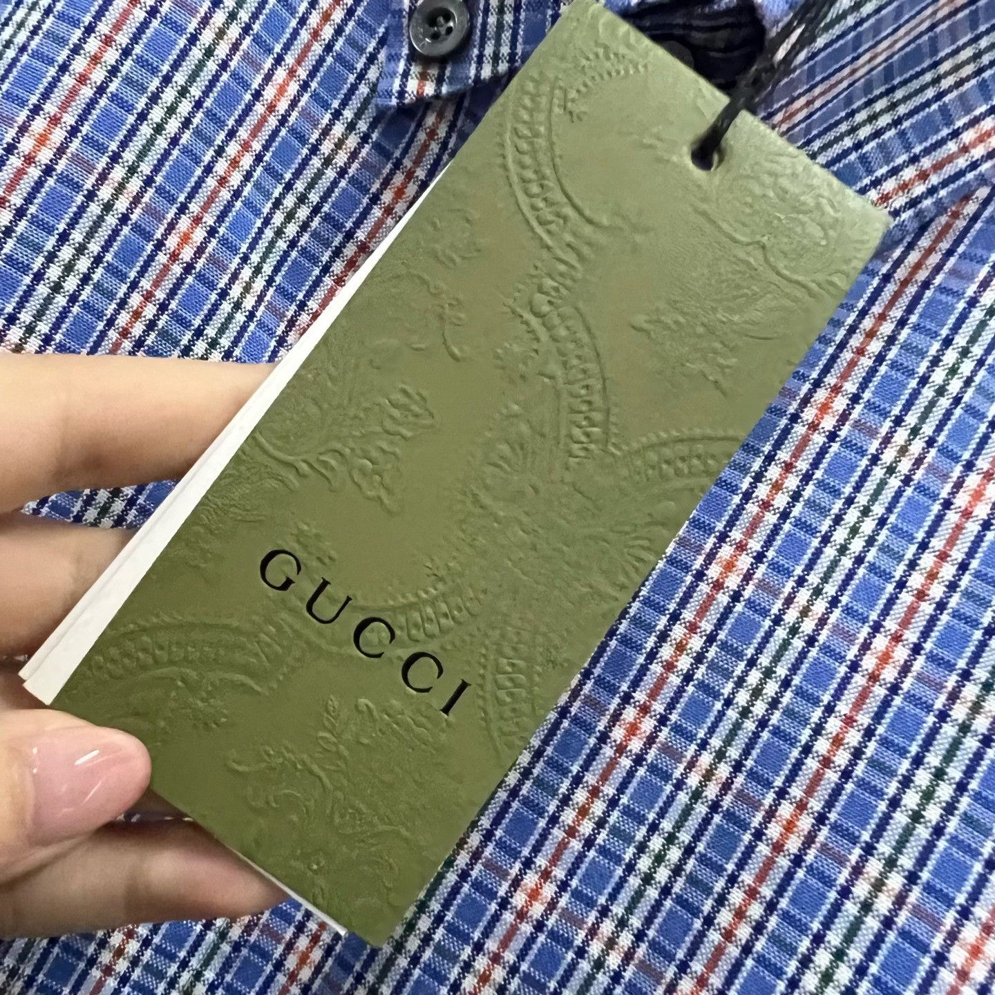 Gucci Gucci Embroidered Plaid Shirt s Men Size US S / EU 44-46 / 1 - 3 Thumbnail