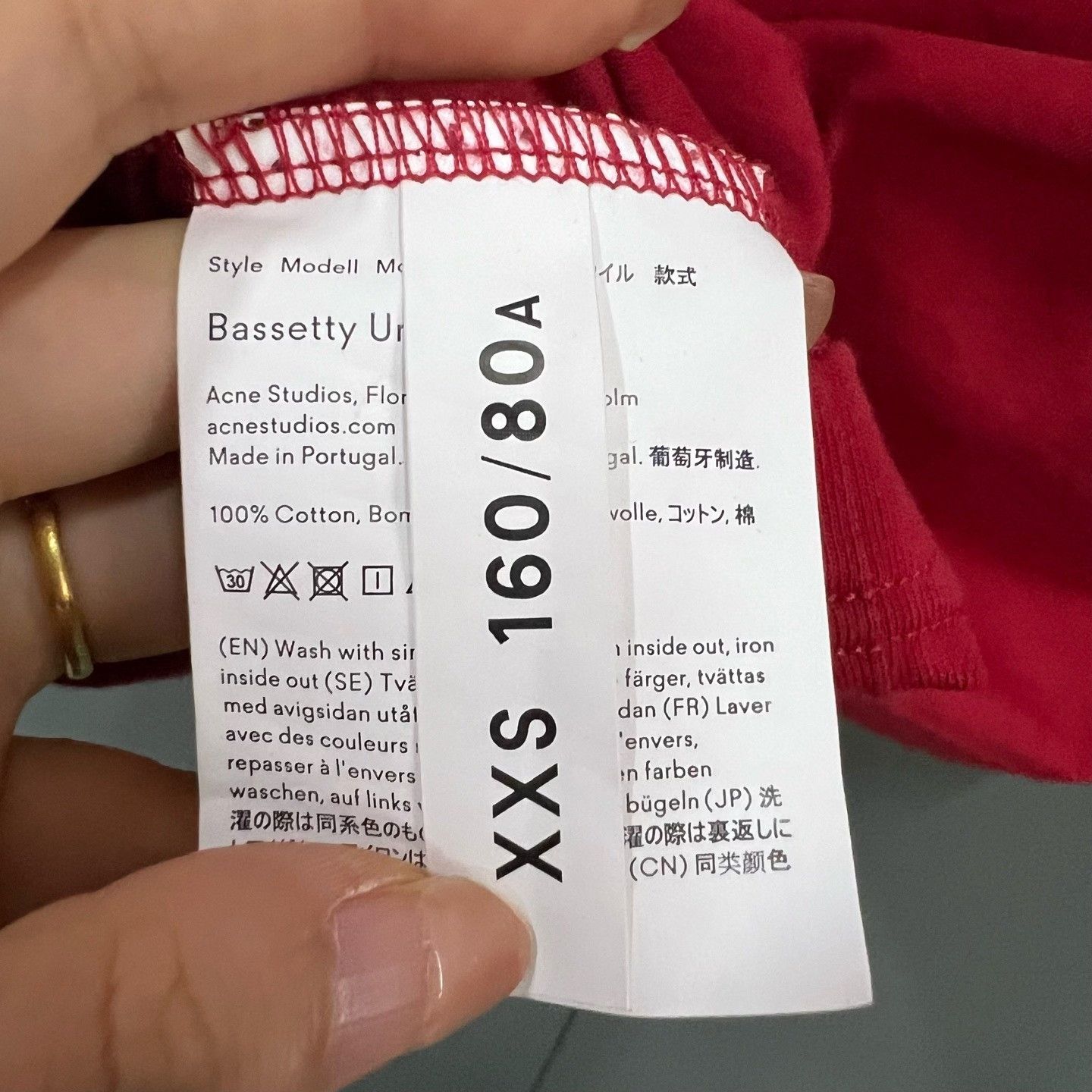 Acne Studios Acne Studios Red T-Shirt us_2 Women Size XS / US 0-2 / IT 36-38 - 3 Thumbnail