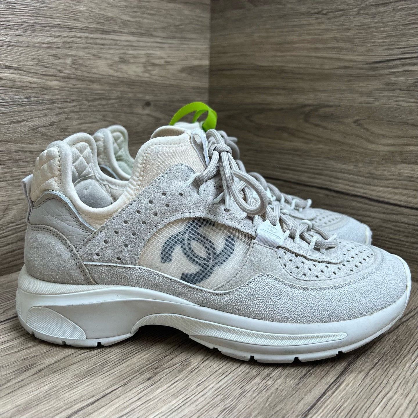 Chanel Chanel Gray Lowtop Sneakers us_7 Women Size US 7 / IT 37 - 4 Thumbnail
