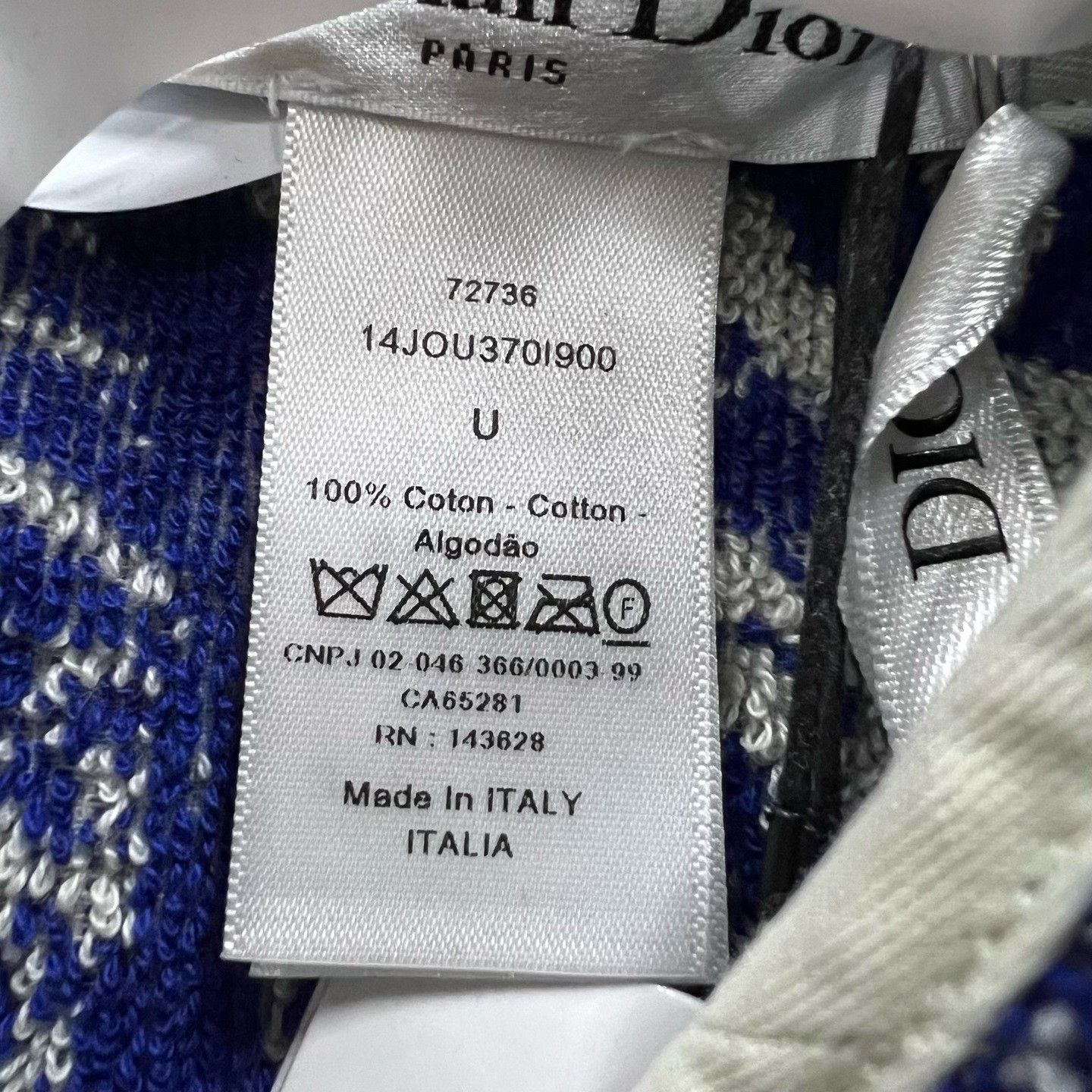 Dior Dior Printed Blue Scarf one size Men Size ONE SIZE - 4 Thumbnail