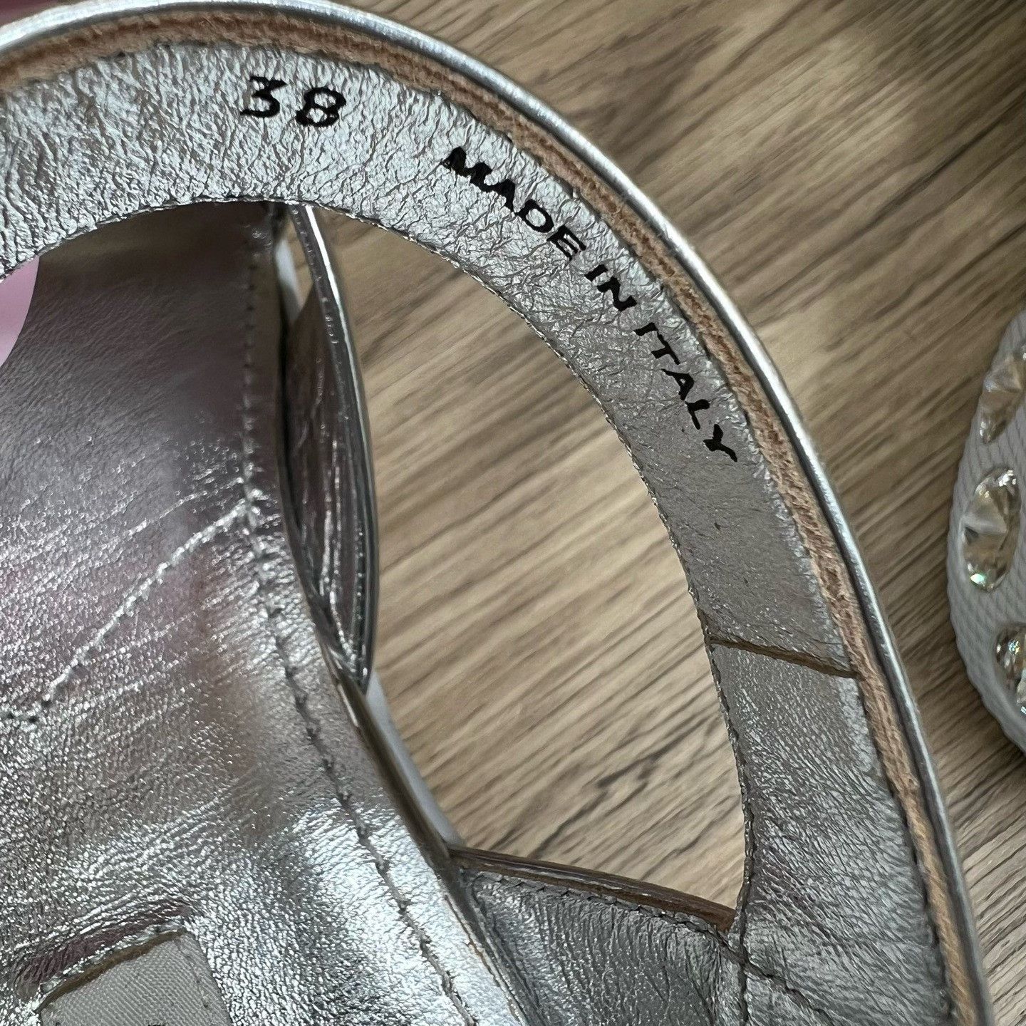 Miu Miu Miu Miu Silver Sandals us_8 Women Size US 8 / IT 38 - 6 Thumbnail