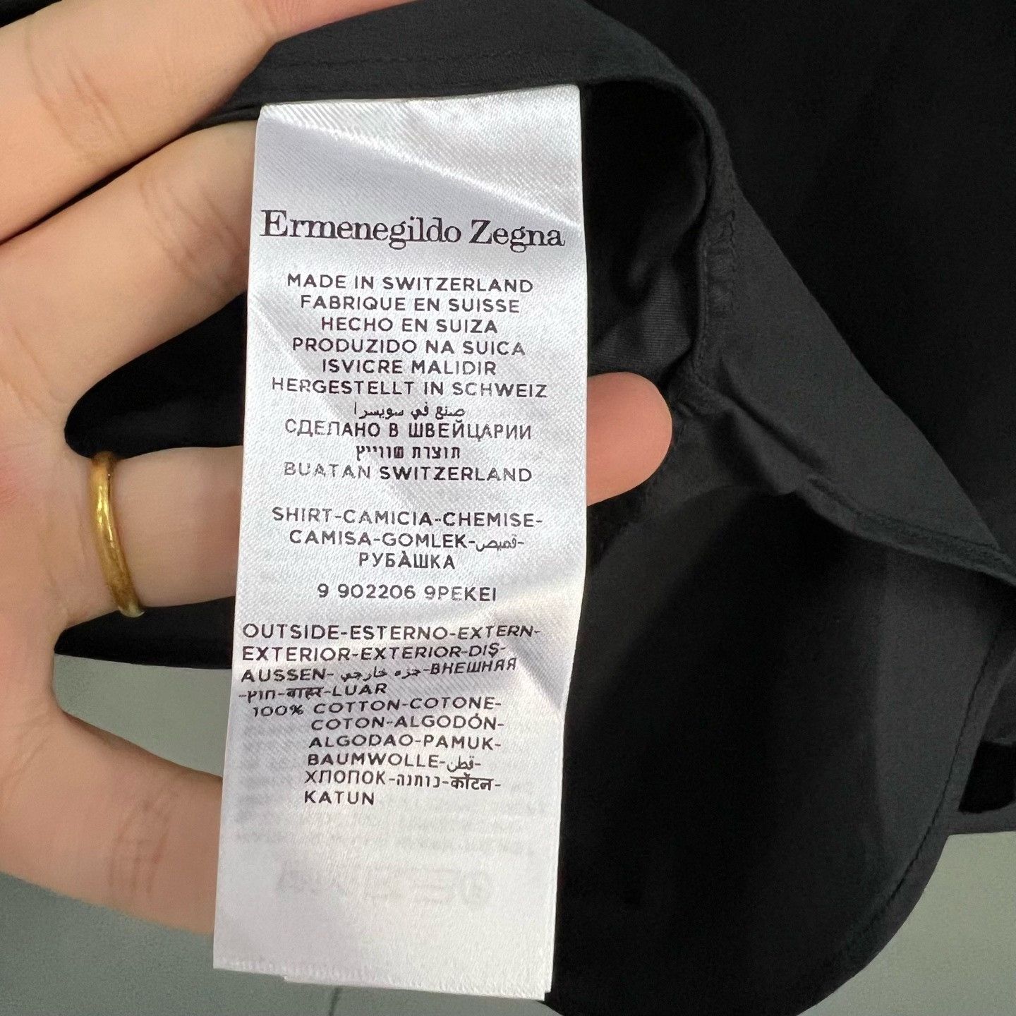 Ermenegildo Zegna Ermenegildo Zegna Patchwork Black Shirt xxs Men Size US XXS / EU 40 - 5 Thumbnail