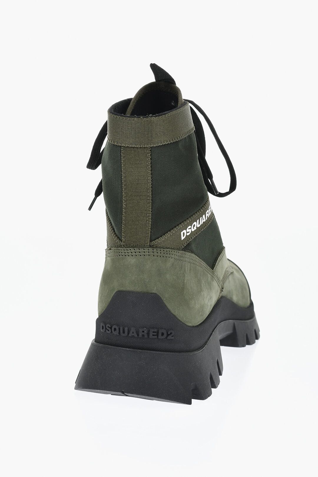 Dsquared2 Leather and Nylon Combat Boots with Contrast Logo Size US 12 / EU 45 - 2 Thumbnail