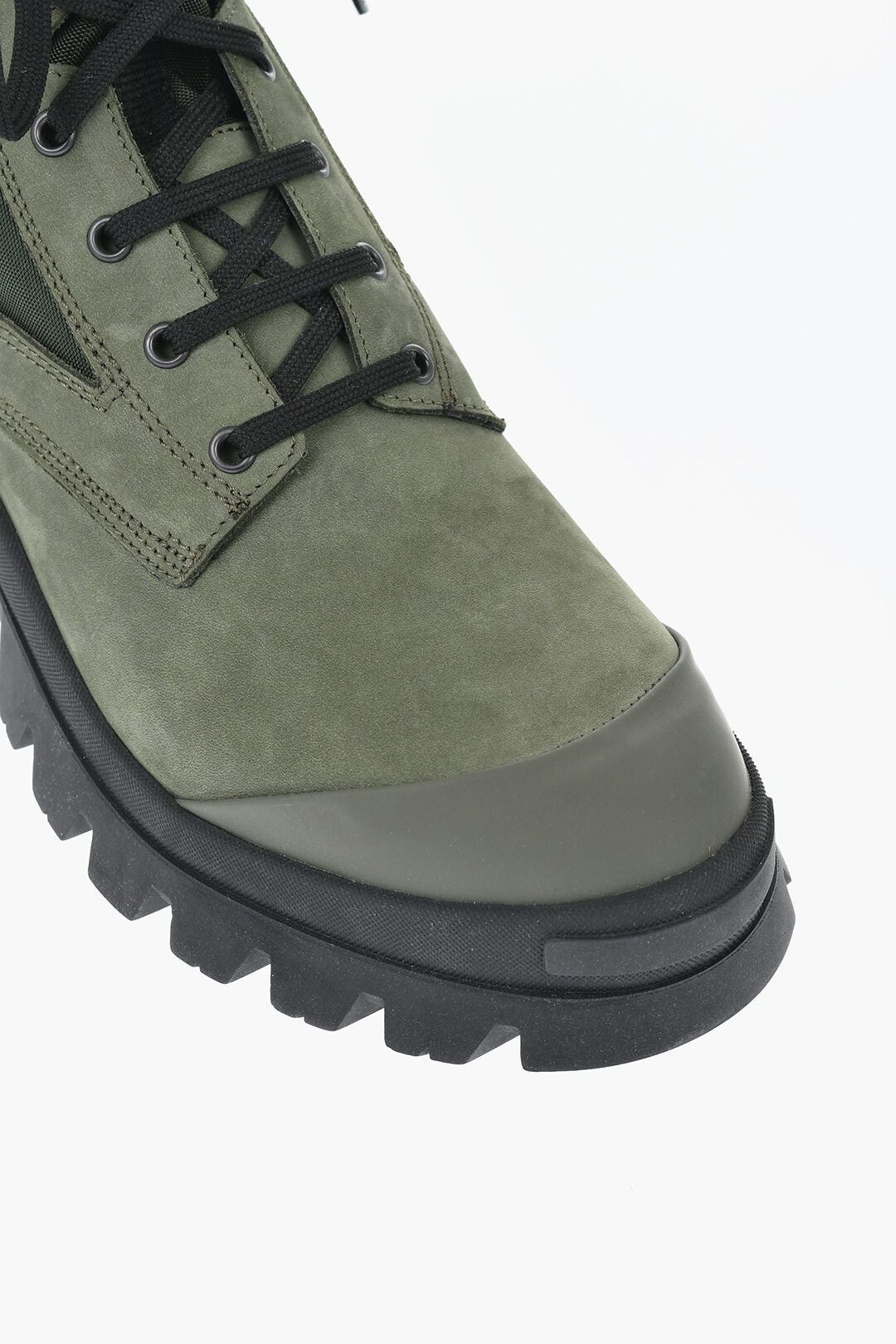 Dsquared2 Leather and Nylon Combat Boots with Contrast Logo Size US 12 / EU 45 - 4 Thumbnail