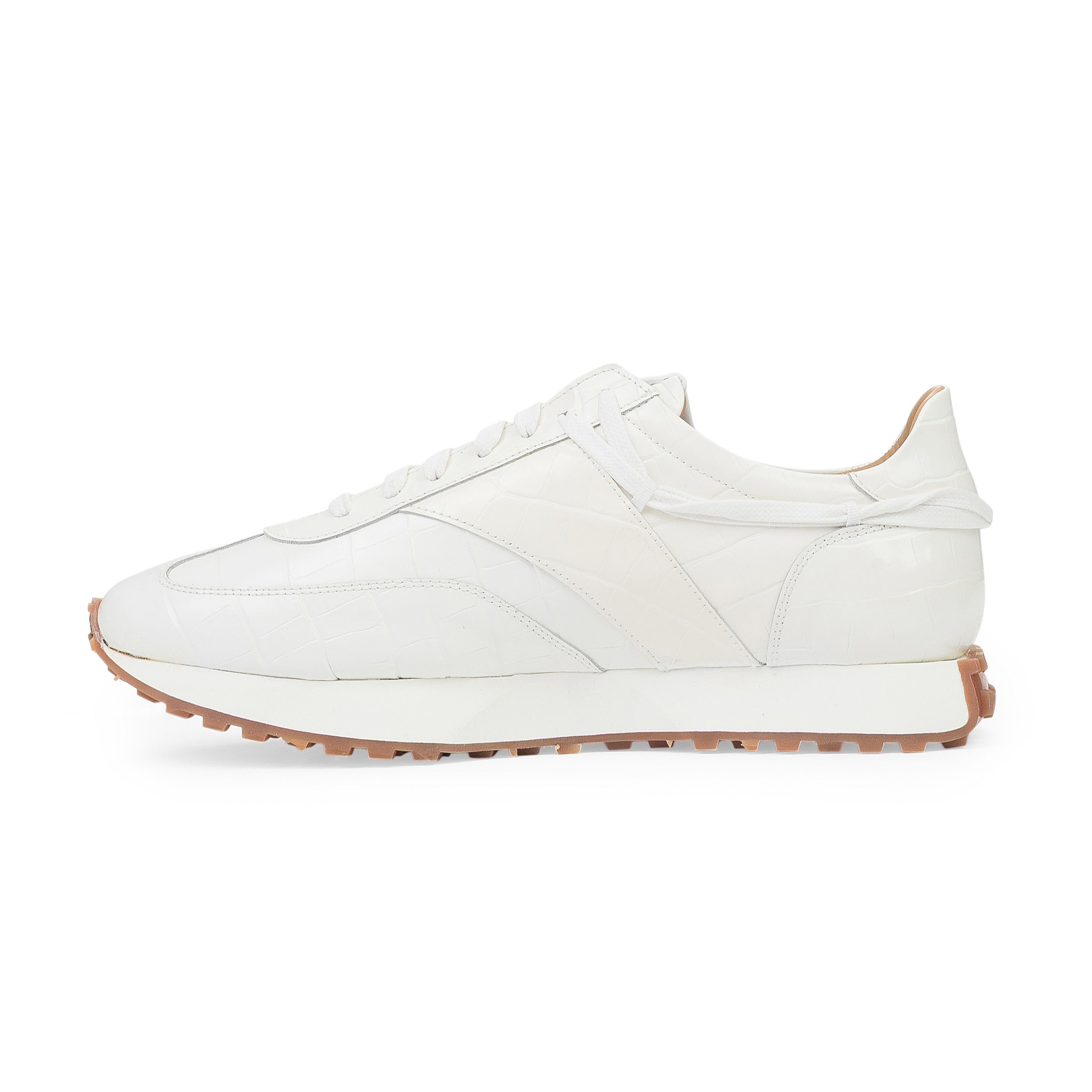 Rhude Rhude White Croc Runner Sneakers SIZE 13 Size US 13 / EU 46 - 2 Thumbnail