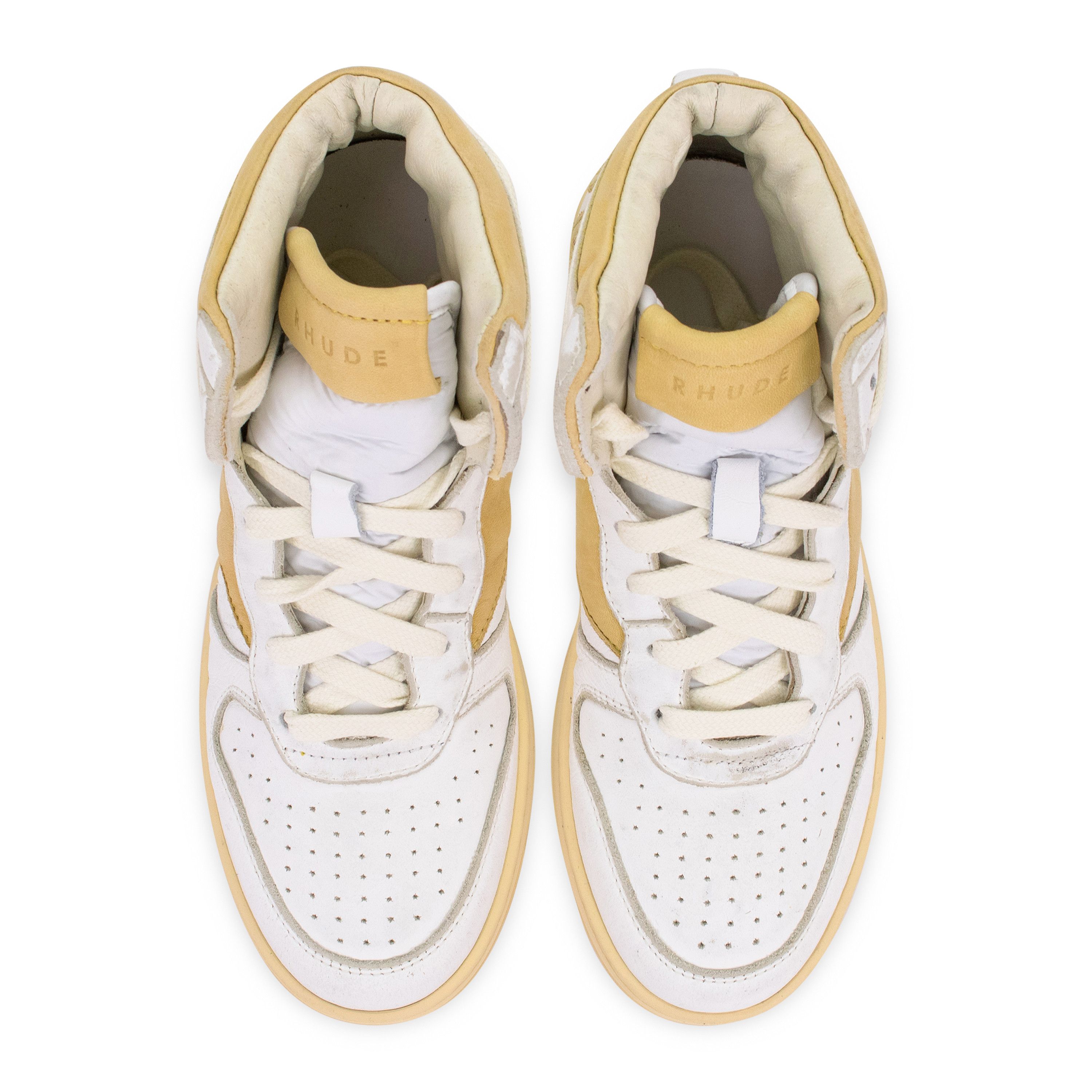 Rhude Rhude WHITE RHECESS HIGH SNEAKERS SIZE 6 Size US 6 / EU 39 - 4 Thumbnail