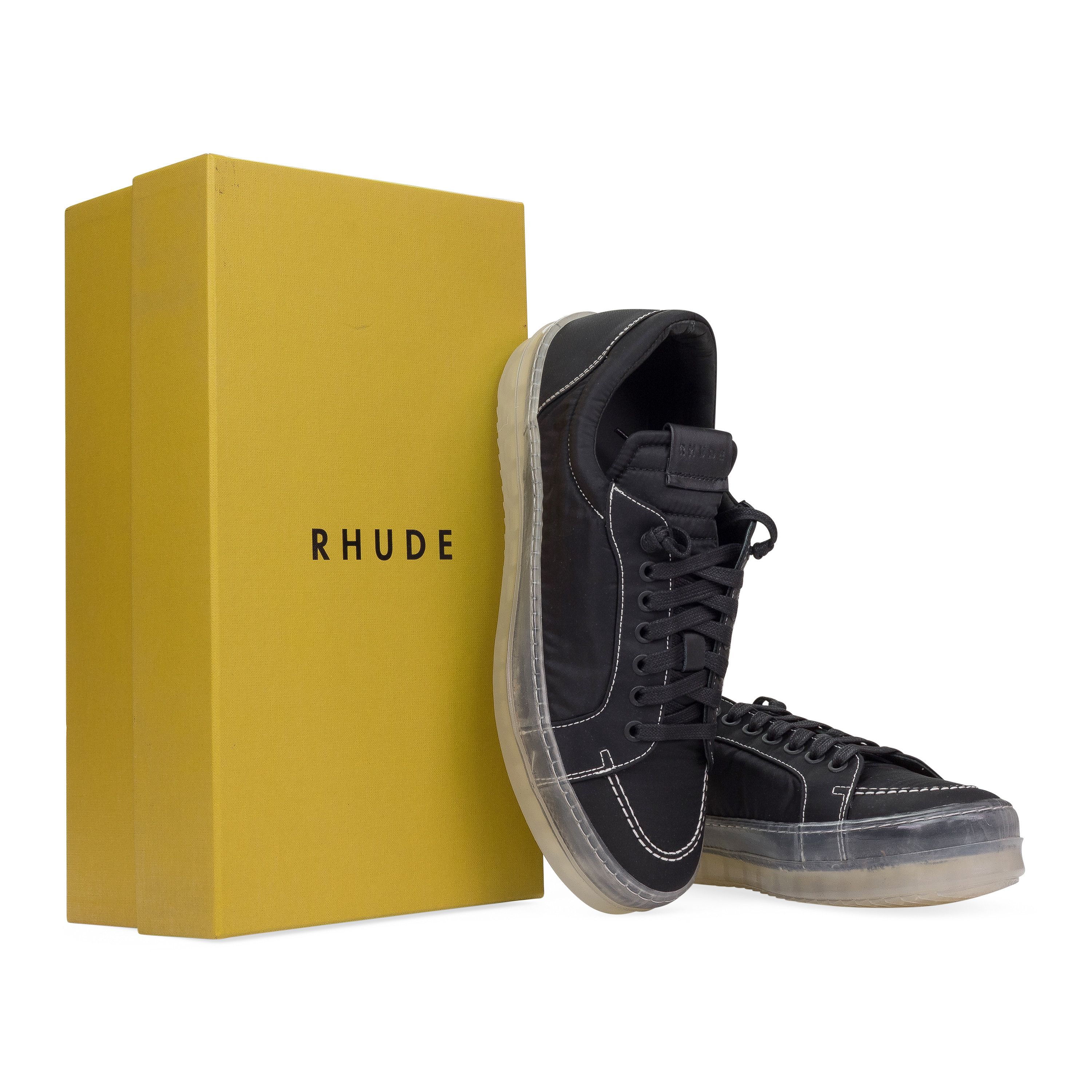 Rhude Rhude BLACK/TRANSLUCENT V1-LO SNEAKERS SIZE 11 Size US 11 / EU 44 - 7 Thumbnail