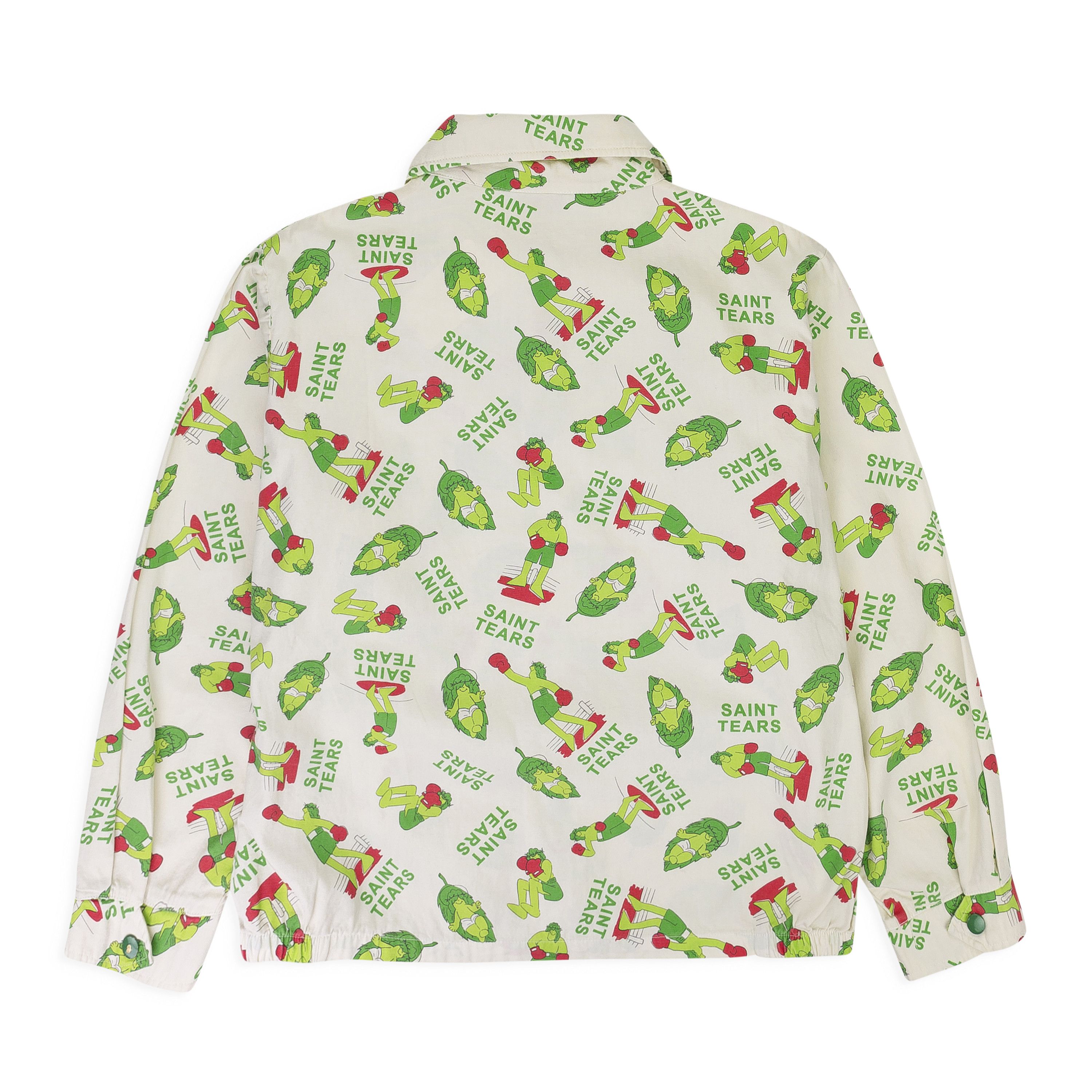 Saint Michael Saint Michael WHITE/GREEN DENIM TEARS COACH JACKET SIZE L Size US L / EU 52-54 / 3 - 2 Thumbnail