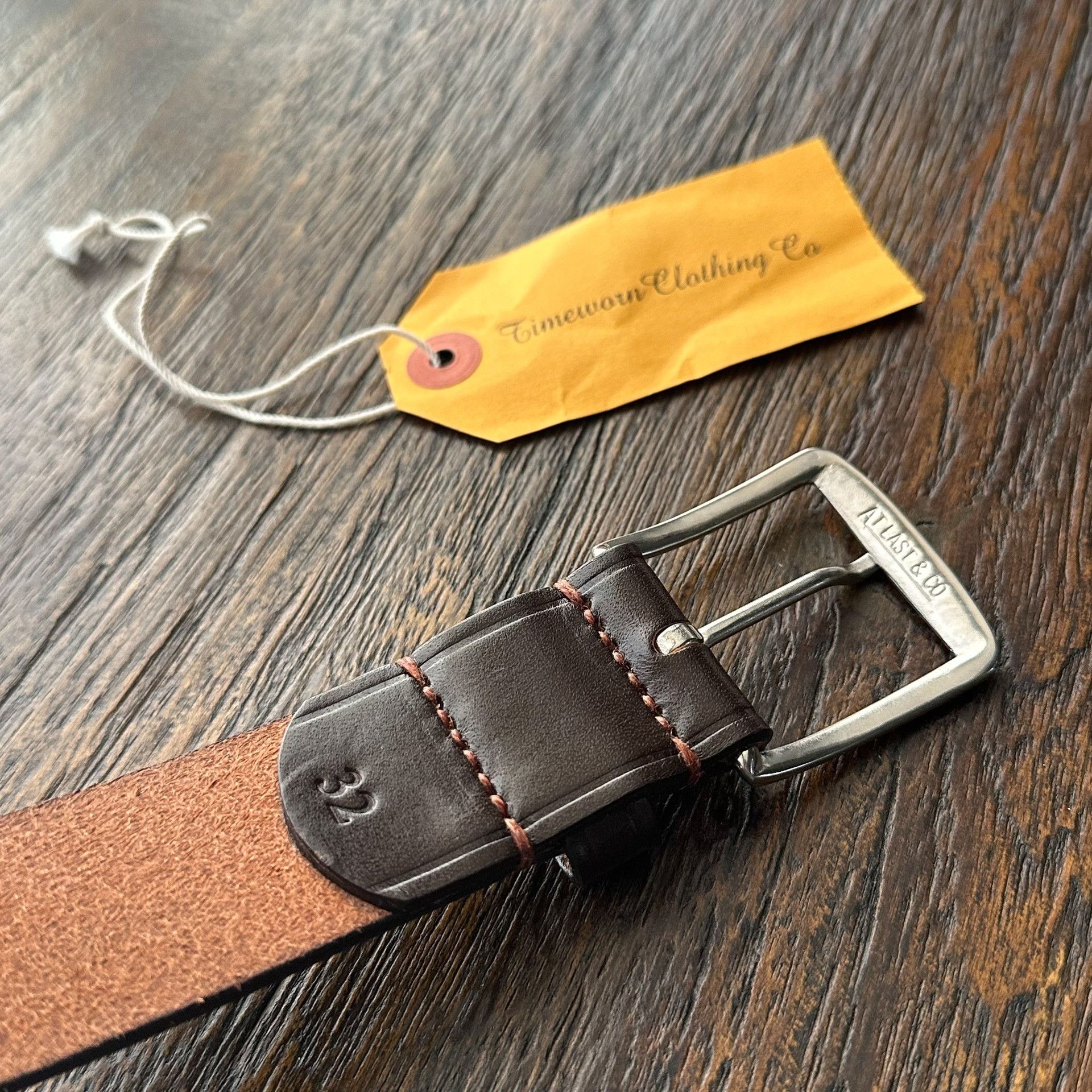 Other TWC Solid Brass Brown Belt Size ONE SIZE - 4 Thumbnail