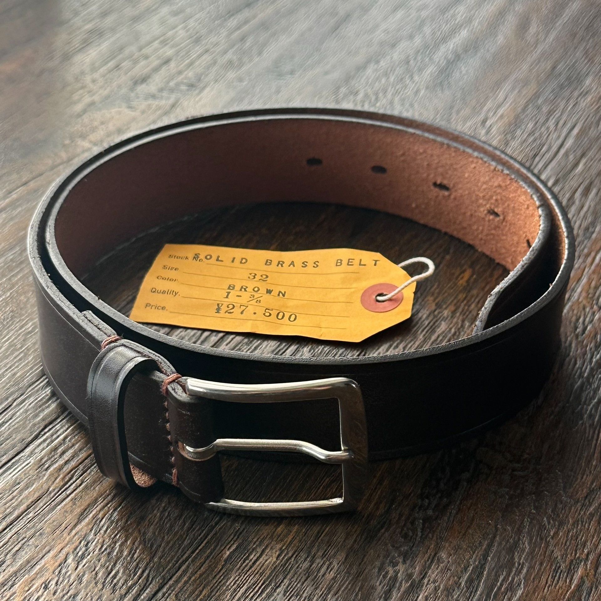 Other TWC Solid Brass Brown Belt Size ONE SIZE - 2 Thumbnail