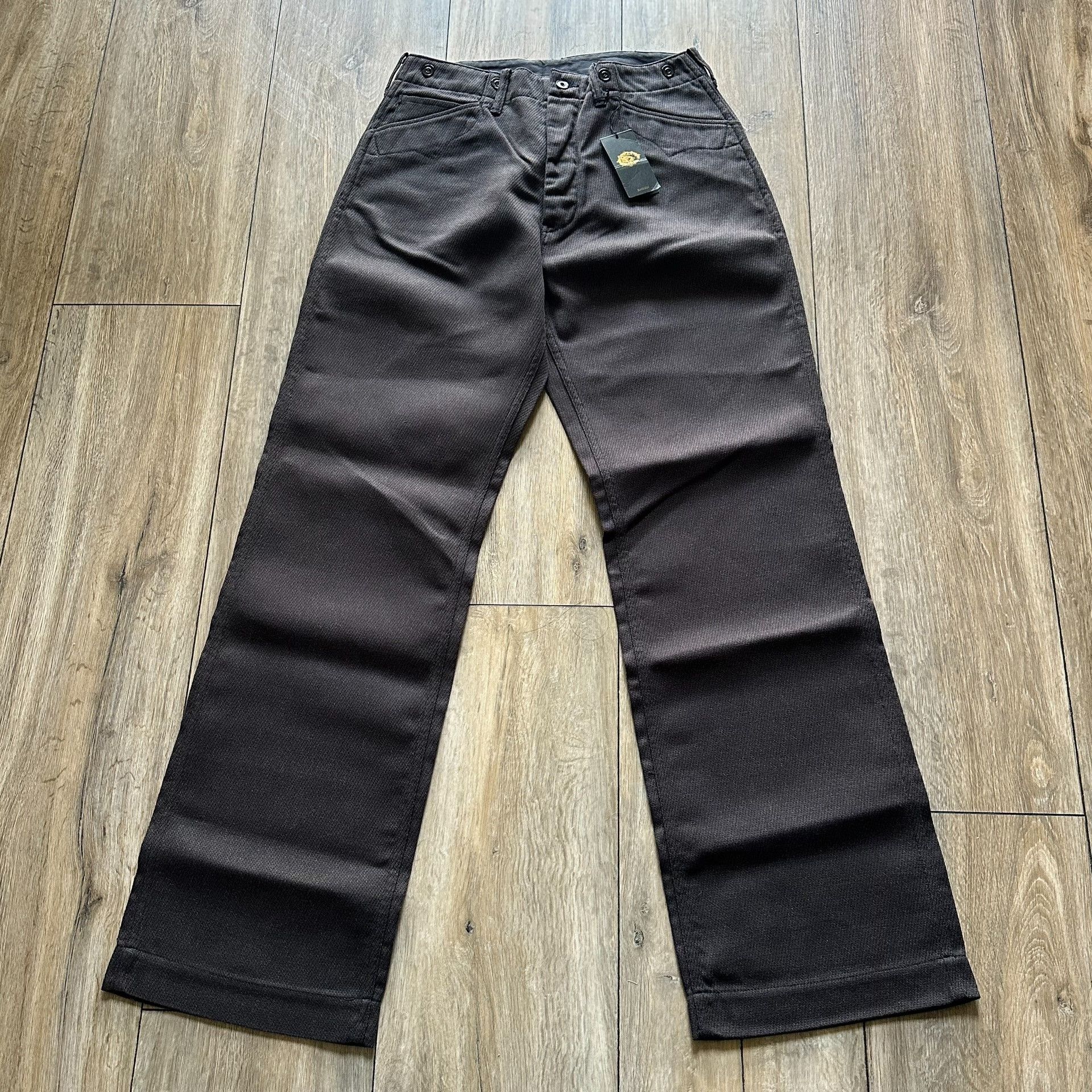 BLACK SIGN Black Sign New Brown Vintage Wide-Leg Pants Size US 34 / EU 50 - 7 Thumbnail