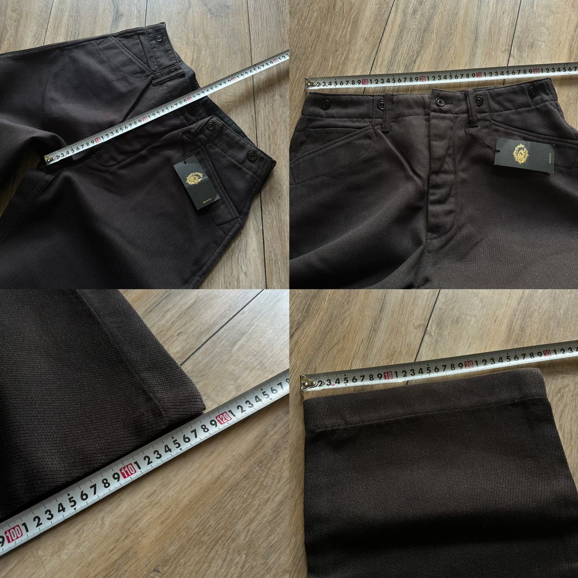 BLACK SIGN Black Sign New Brown Vintage Wide-Leg Pants Size US 34 / EU 50 - 9 Thumbnail