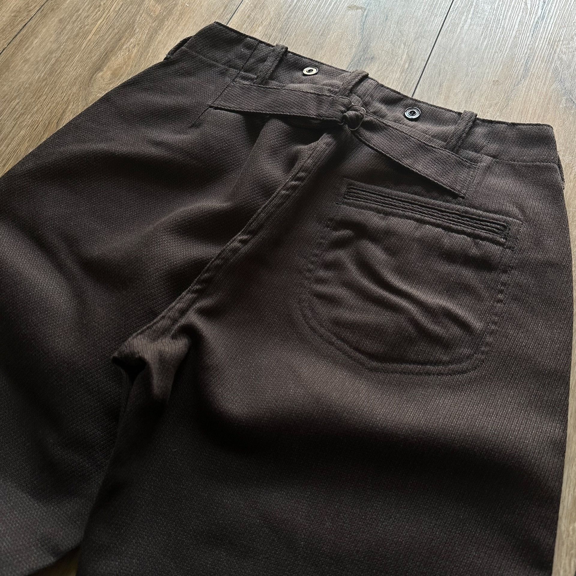 BLACK SIGN Black Sign New Brown Vintage Wide-Leg Pants Size US 34 / EU 50 - 6 Thumbnail
