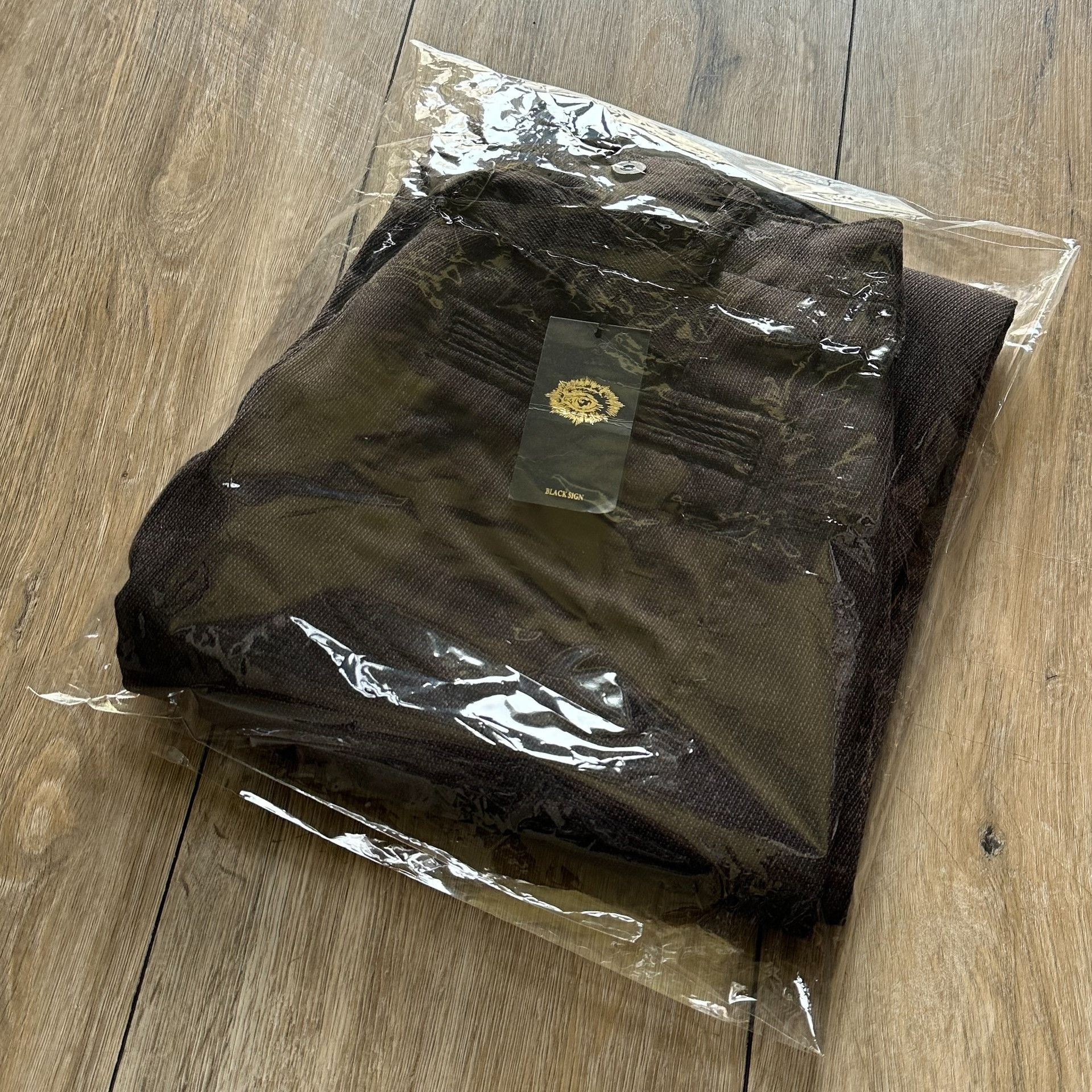 BLACK SIGN Black Sign New Brown Vintage Wide-Leg Pants Size US 34 / EU 50 - 2 Thumbnail