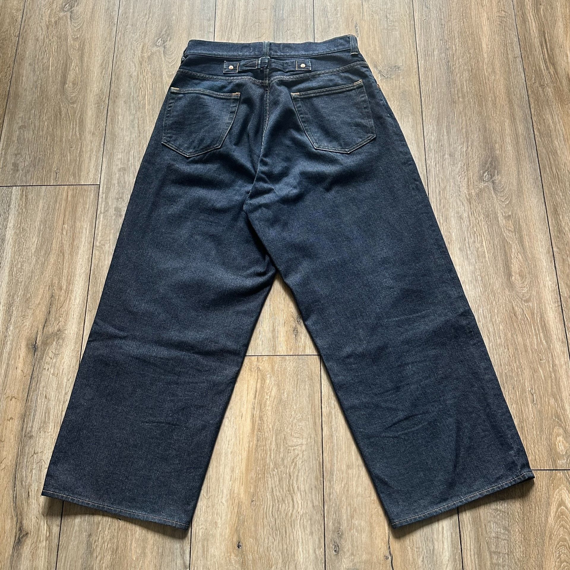 HUNI Design Vintage High-Waisted Wide-Leg Denim Jeans Size 22" - 4 Thumbnail