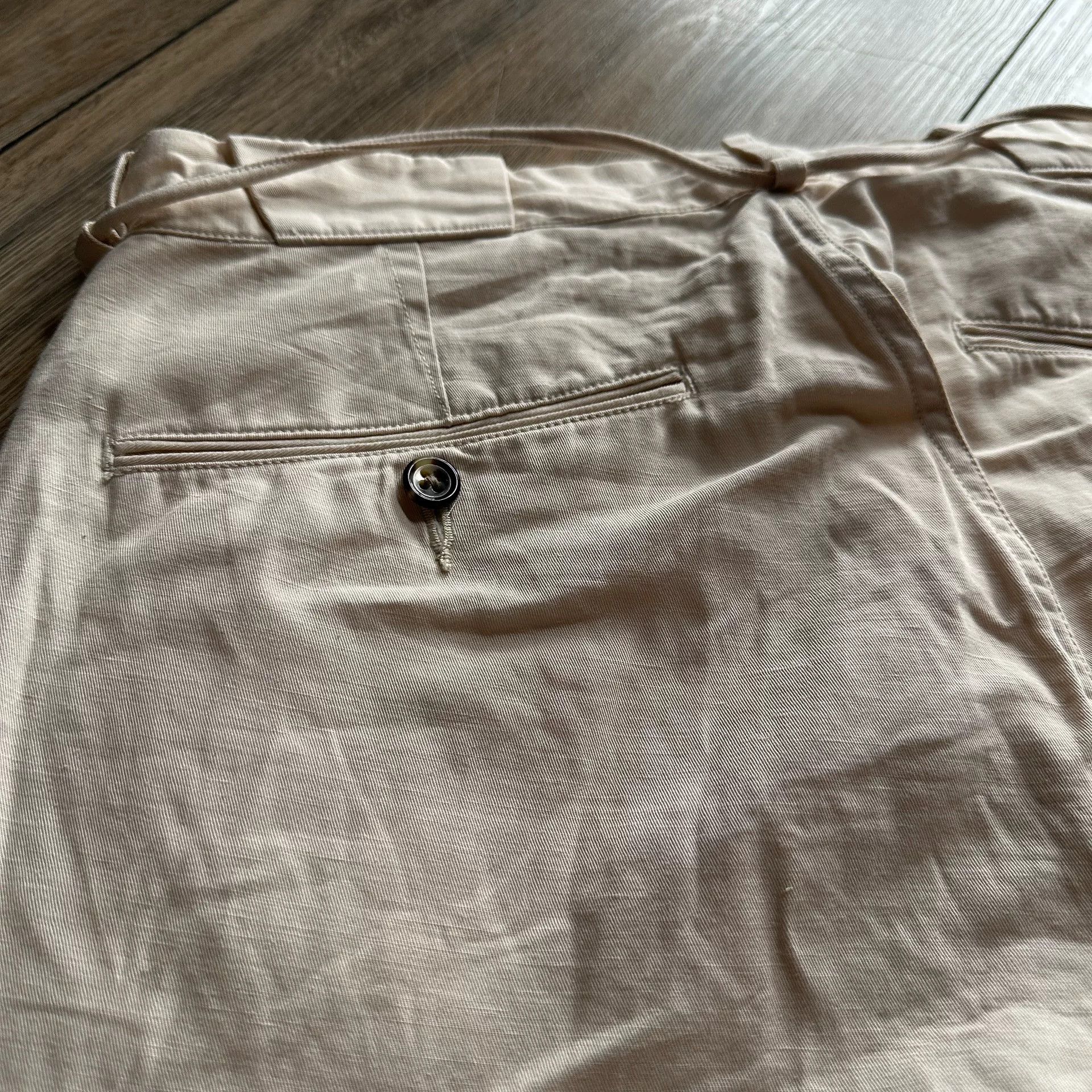 Old Joe OLD JOE Cotton Linen Beige Pants Size US 32 / EU 48 - 5 Thumbnail