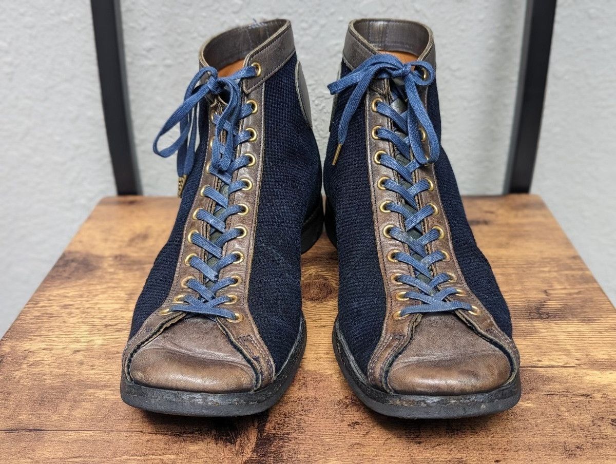 Clinch Boots CLINCH x NITEKLUB Indigo Sashiko Boxing Boots Size US 9.5 / EU 42-43 - 2 Thumbnail