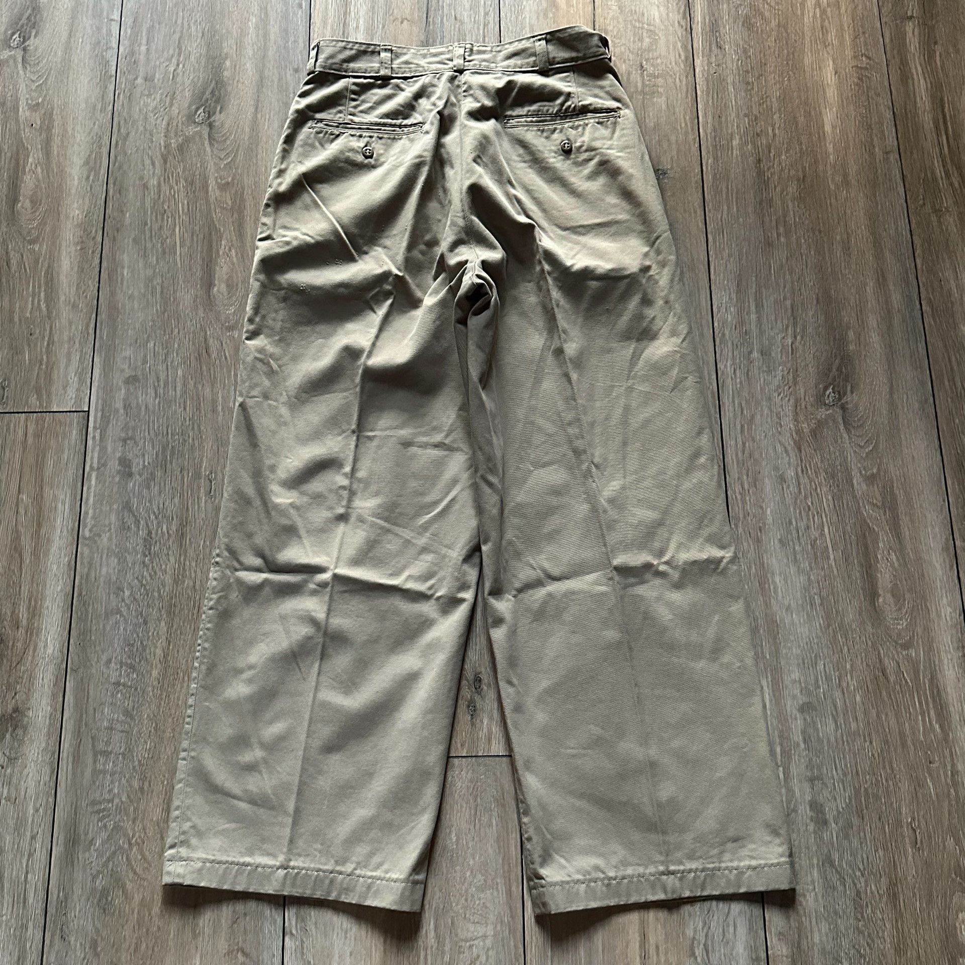 Other US Military Vintage Khaki Wide-Leg Pants Size US 30 / EU 46 - 8 Thumbnail